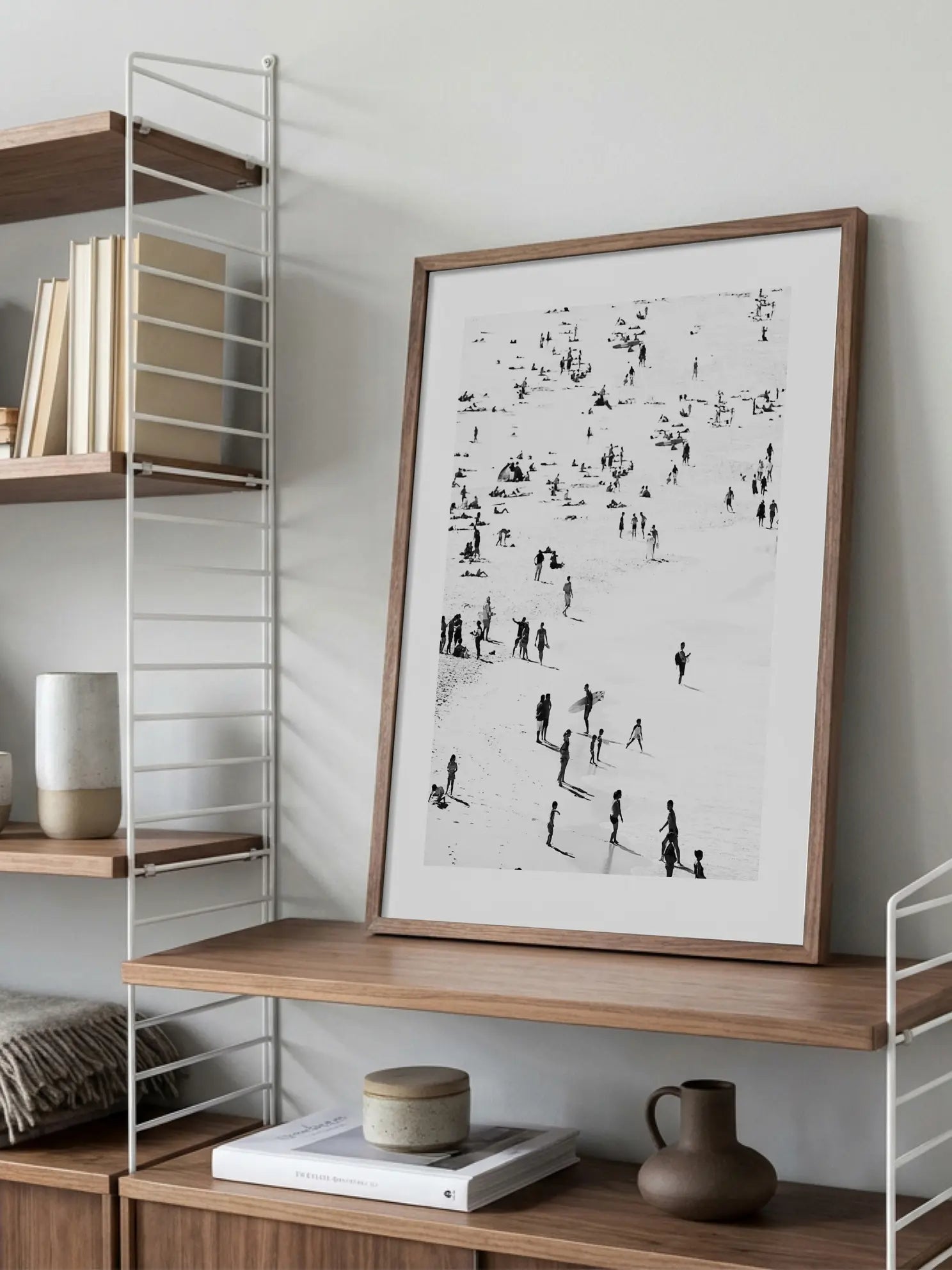 Black and White Beach Day Poster