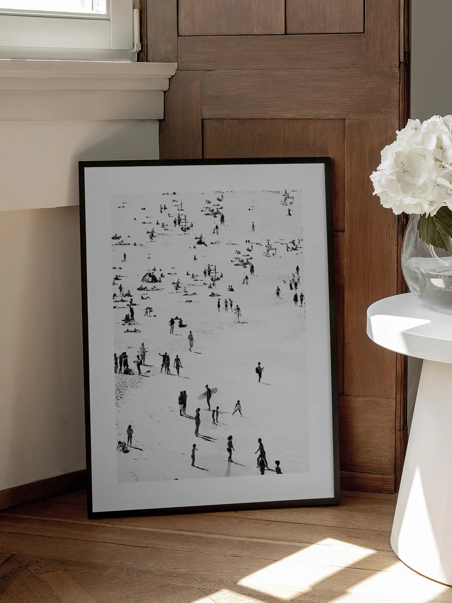 Black and White Beach Day Poster