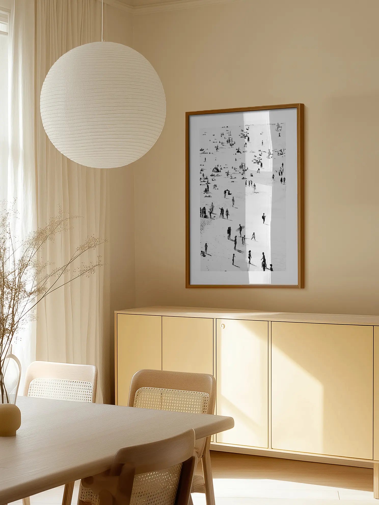 Black and White Beach Day Poster