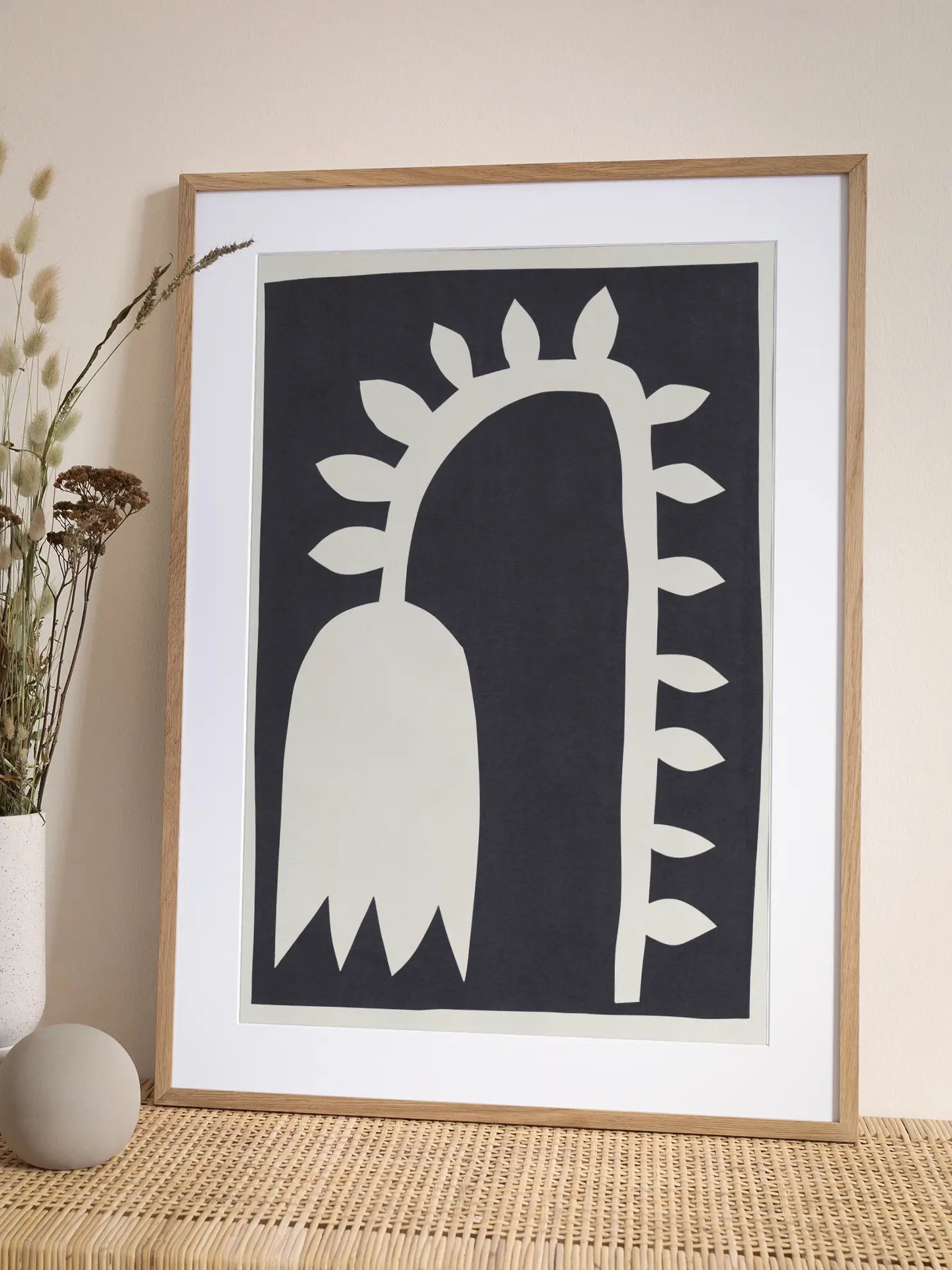 Black Botanical Poster