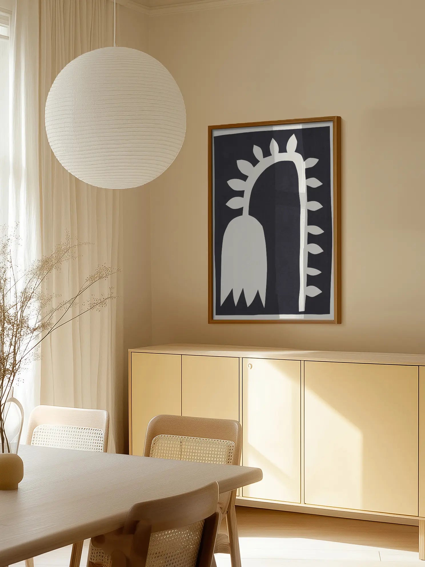 Black Botanical Poster