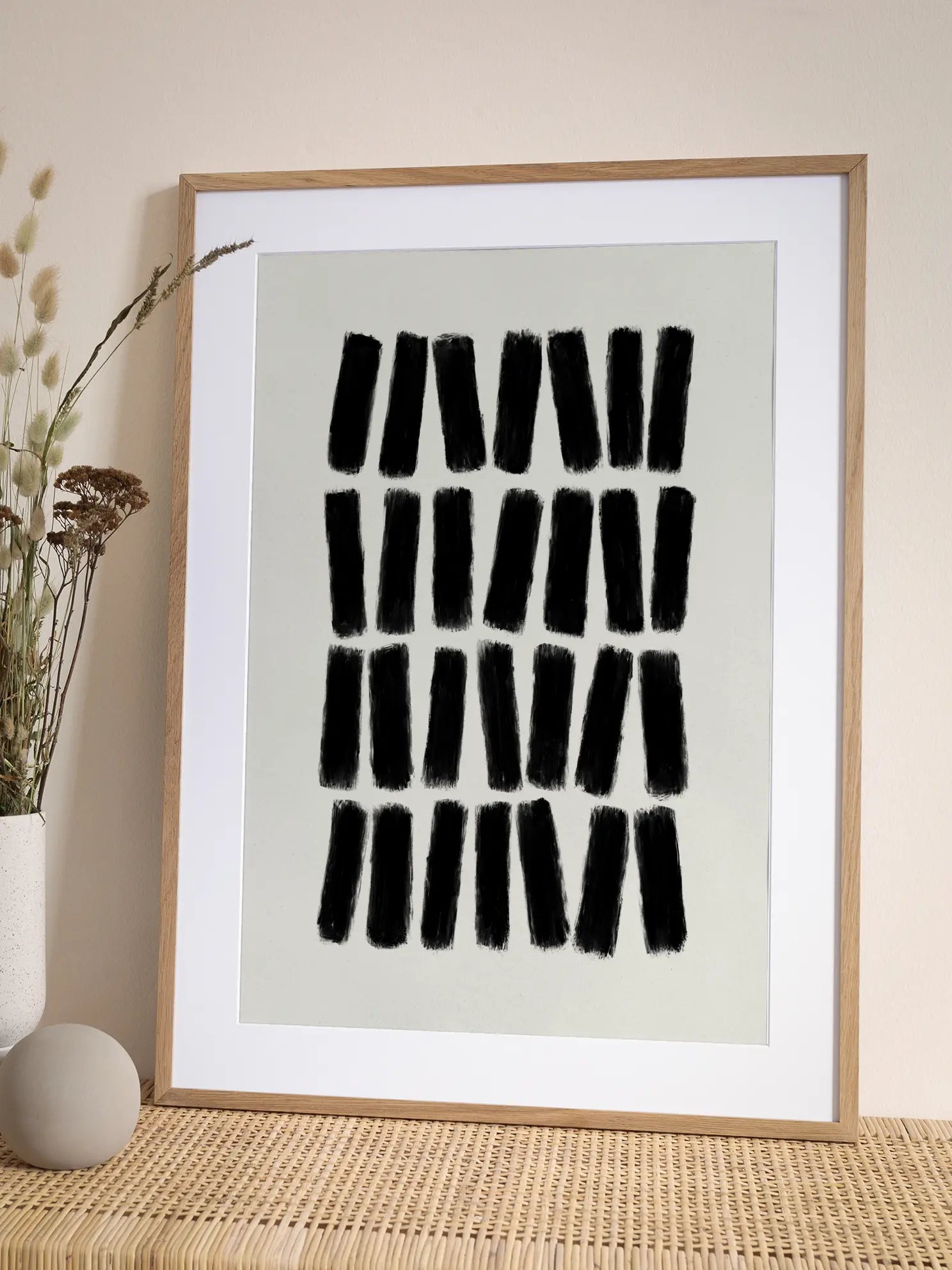 Black Brush Strokes No1 Poster