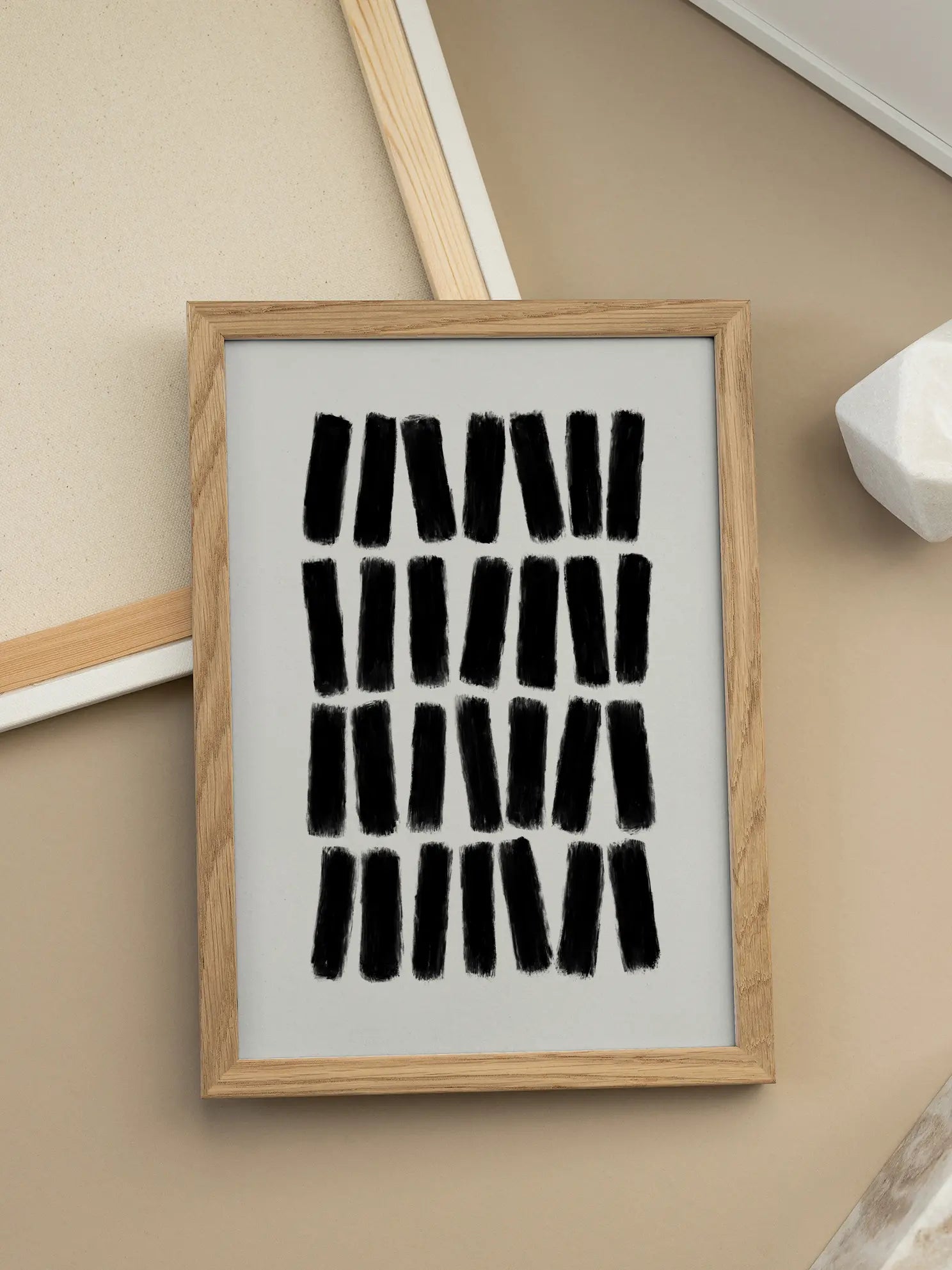 Black Brush Strokes No1 Poster