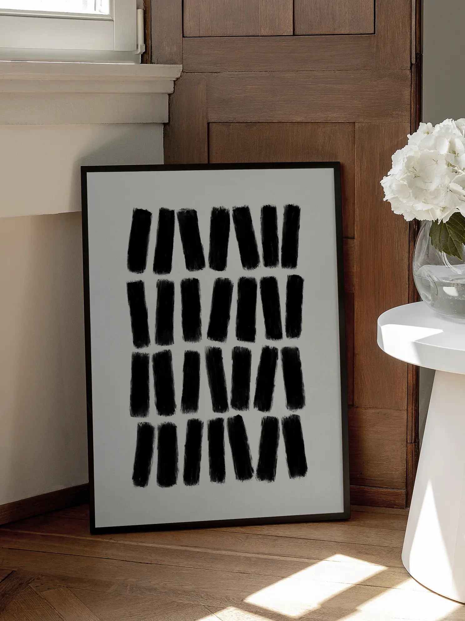 Black Brush Strokes No1 Poster