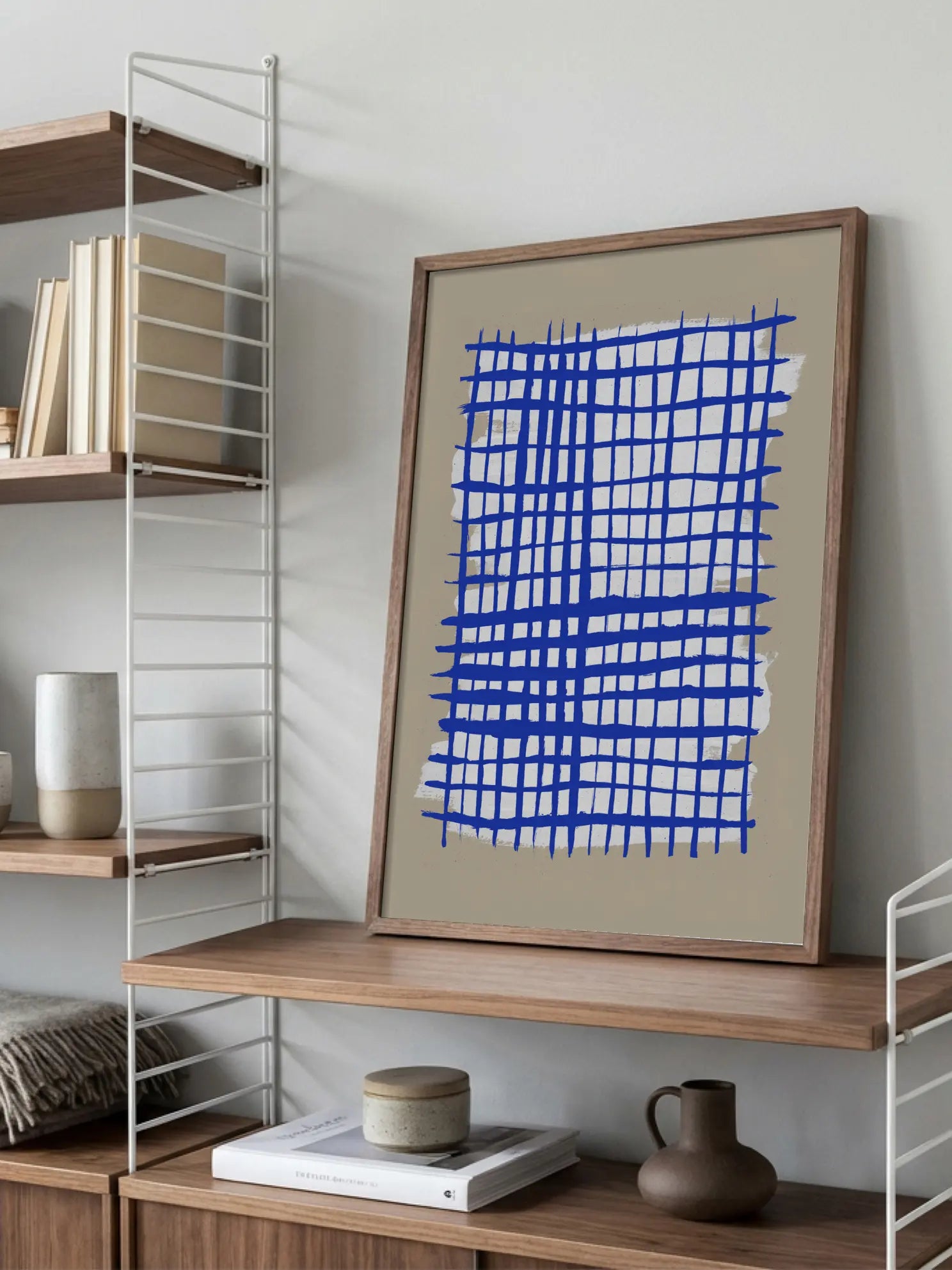 Blue Abstract Square Poster