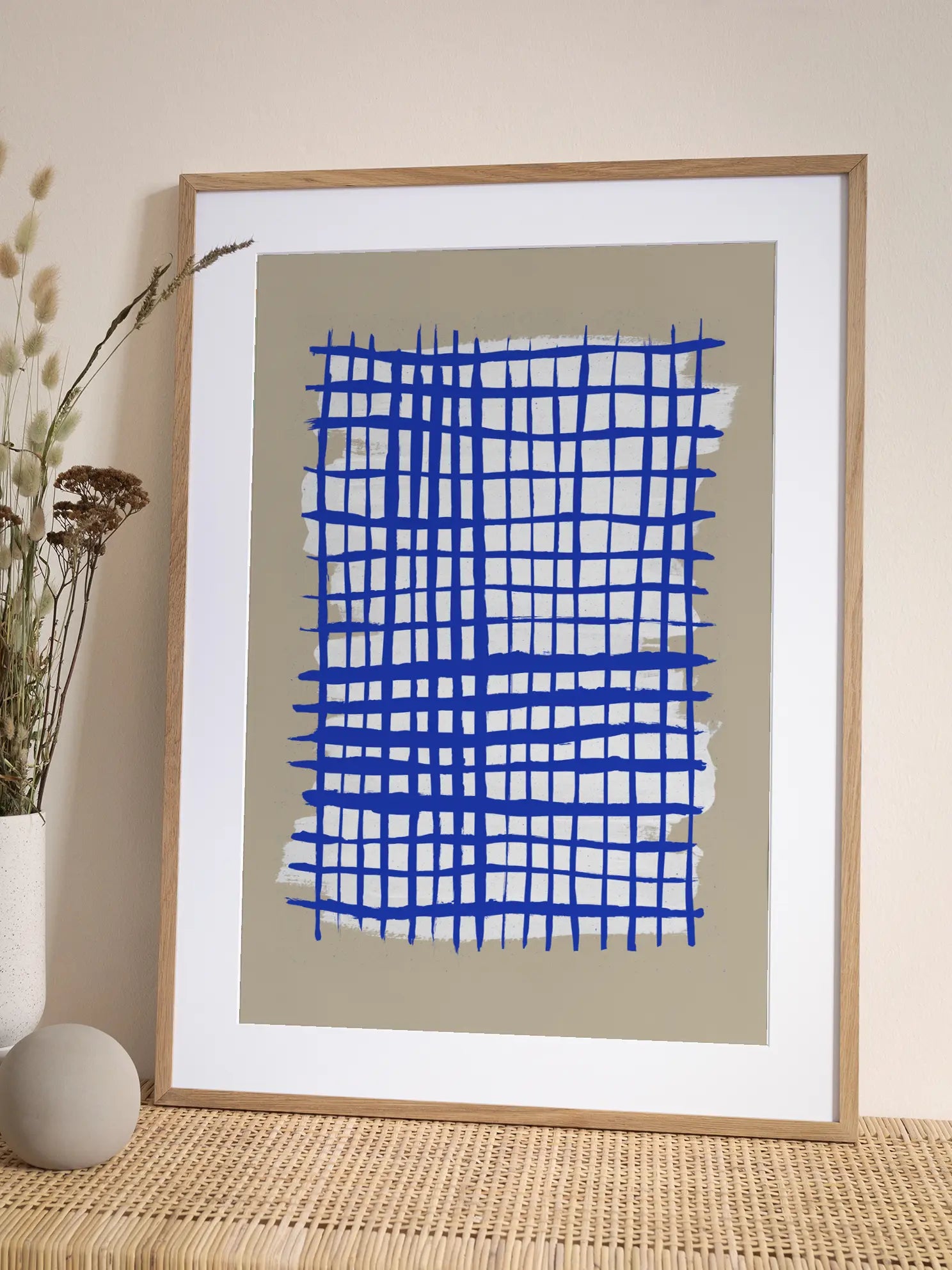 Blue Abstract Square Poster