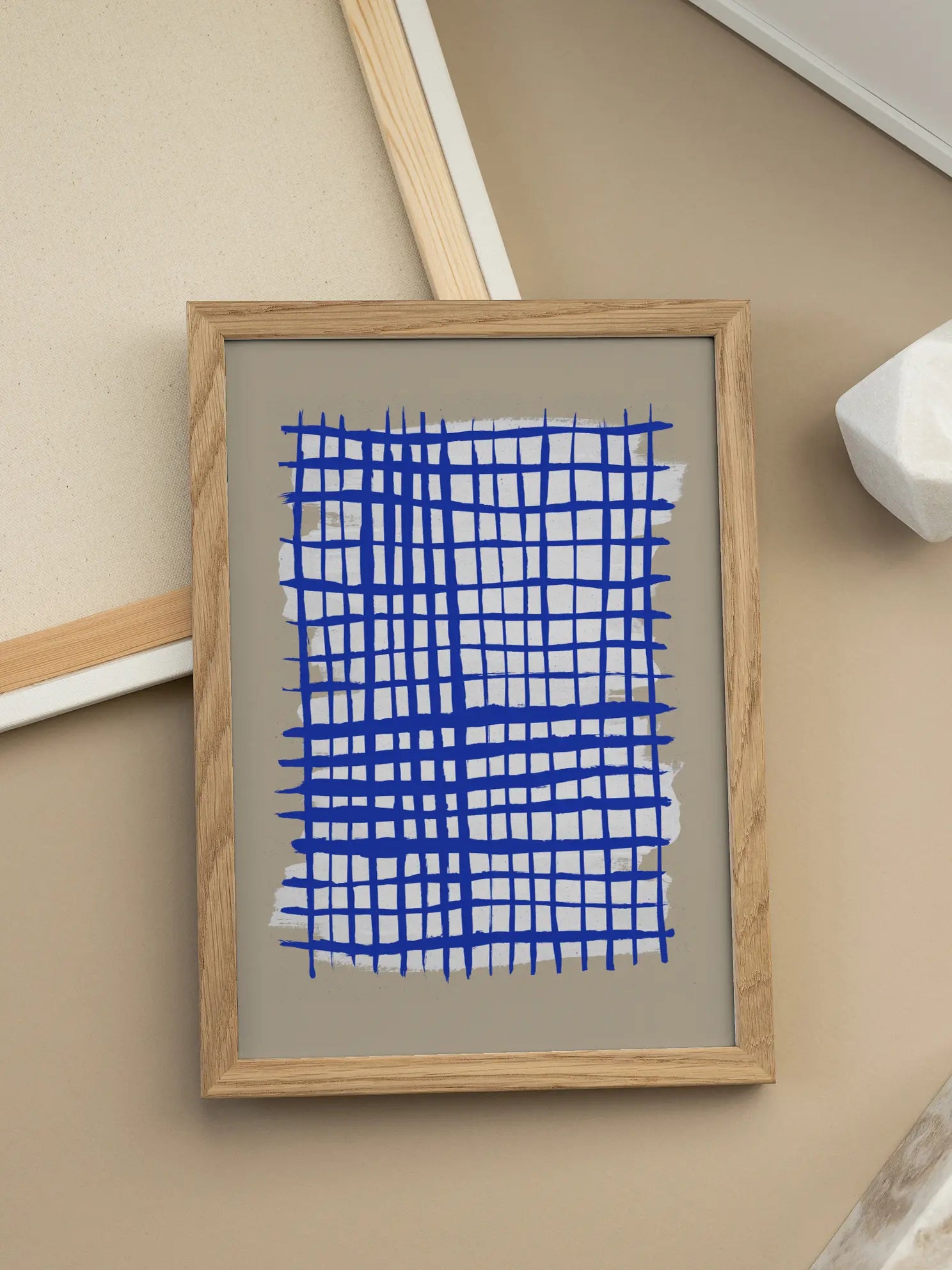 Blue Abstract Square Poster
