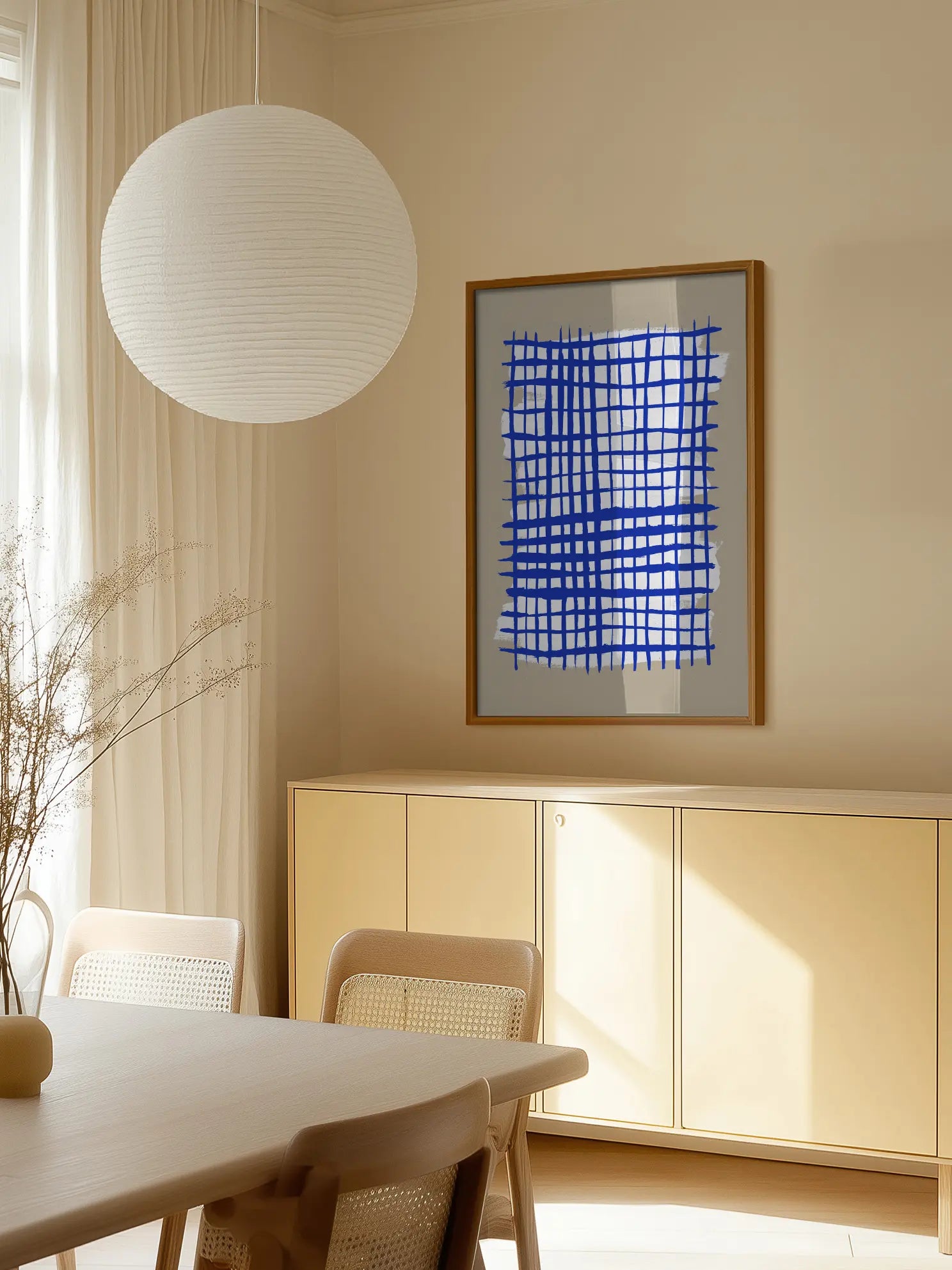 Blue Abstract Square Poster