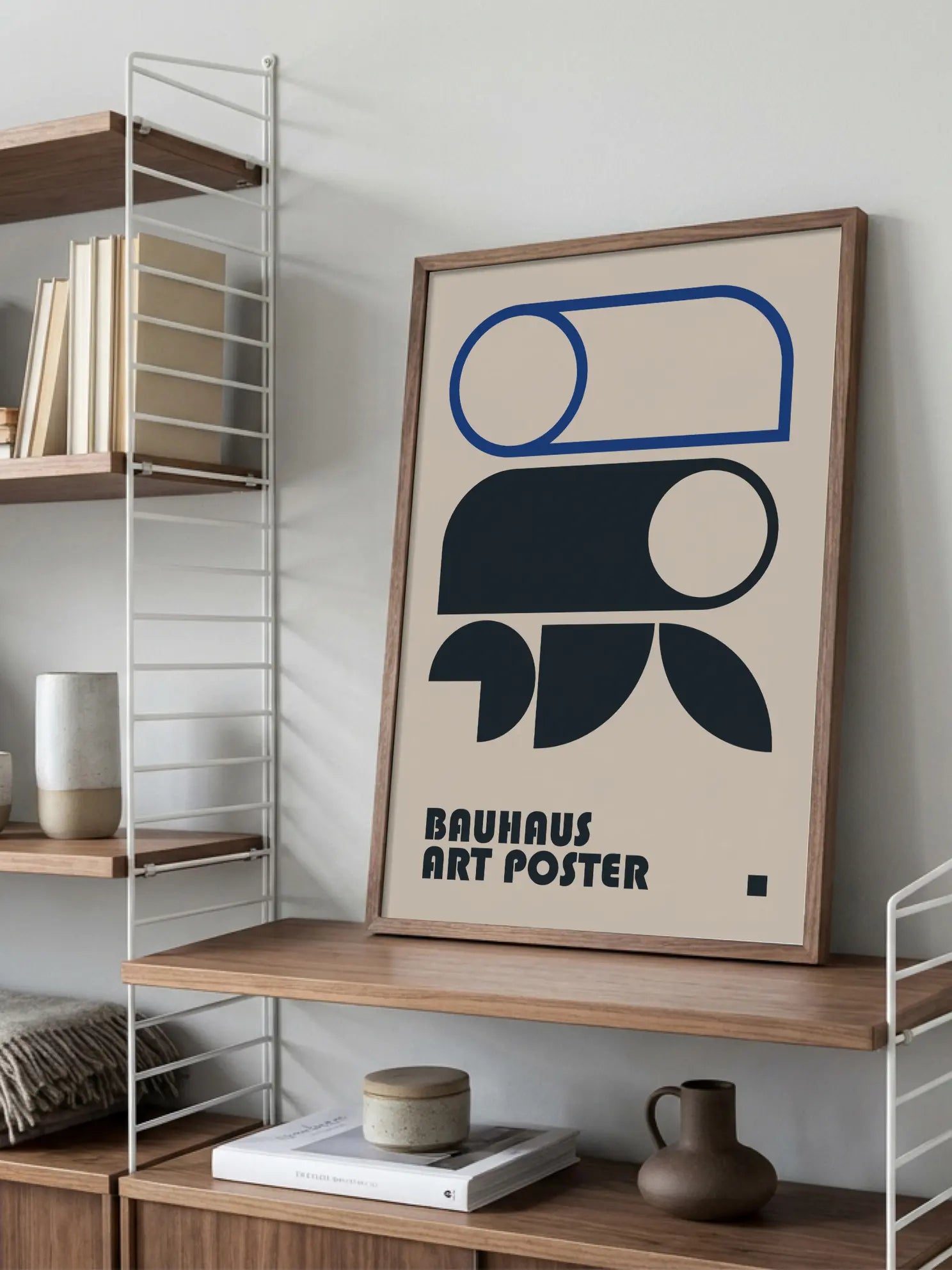 Blue Arcs — Bauhaus 1923 Poster