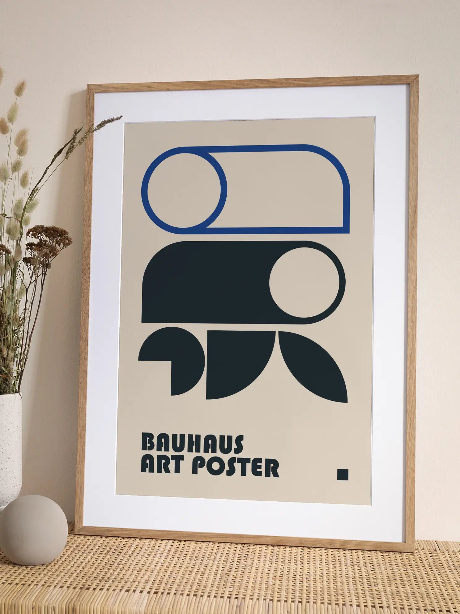 Blue Arcs — Bauhaus 1923 Poster