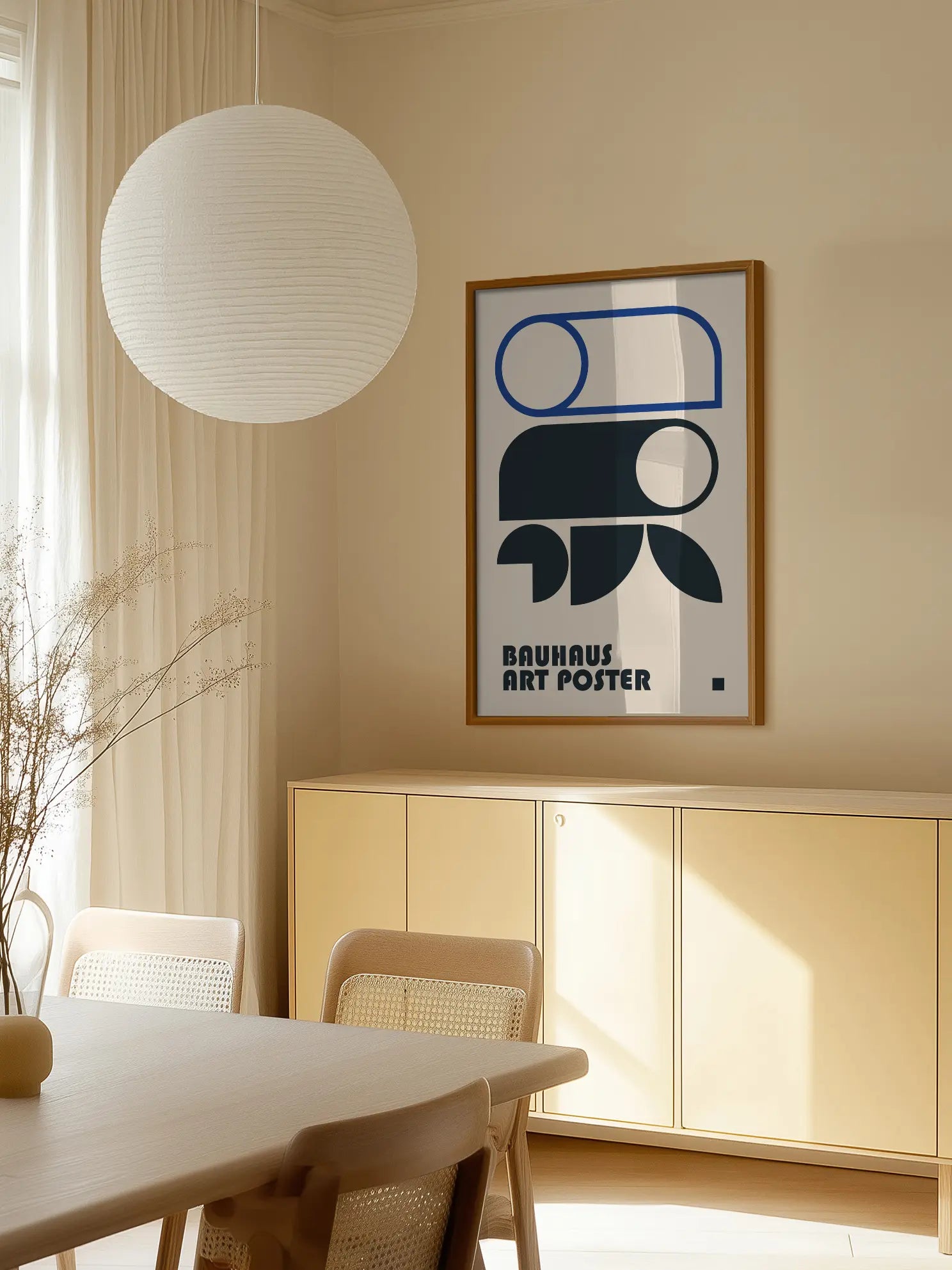 Blue Arcs — Bauhaus 1923 Poster