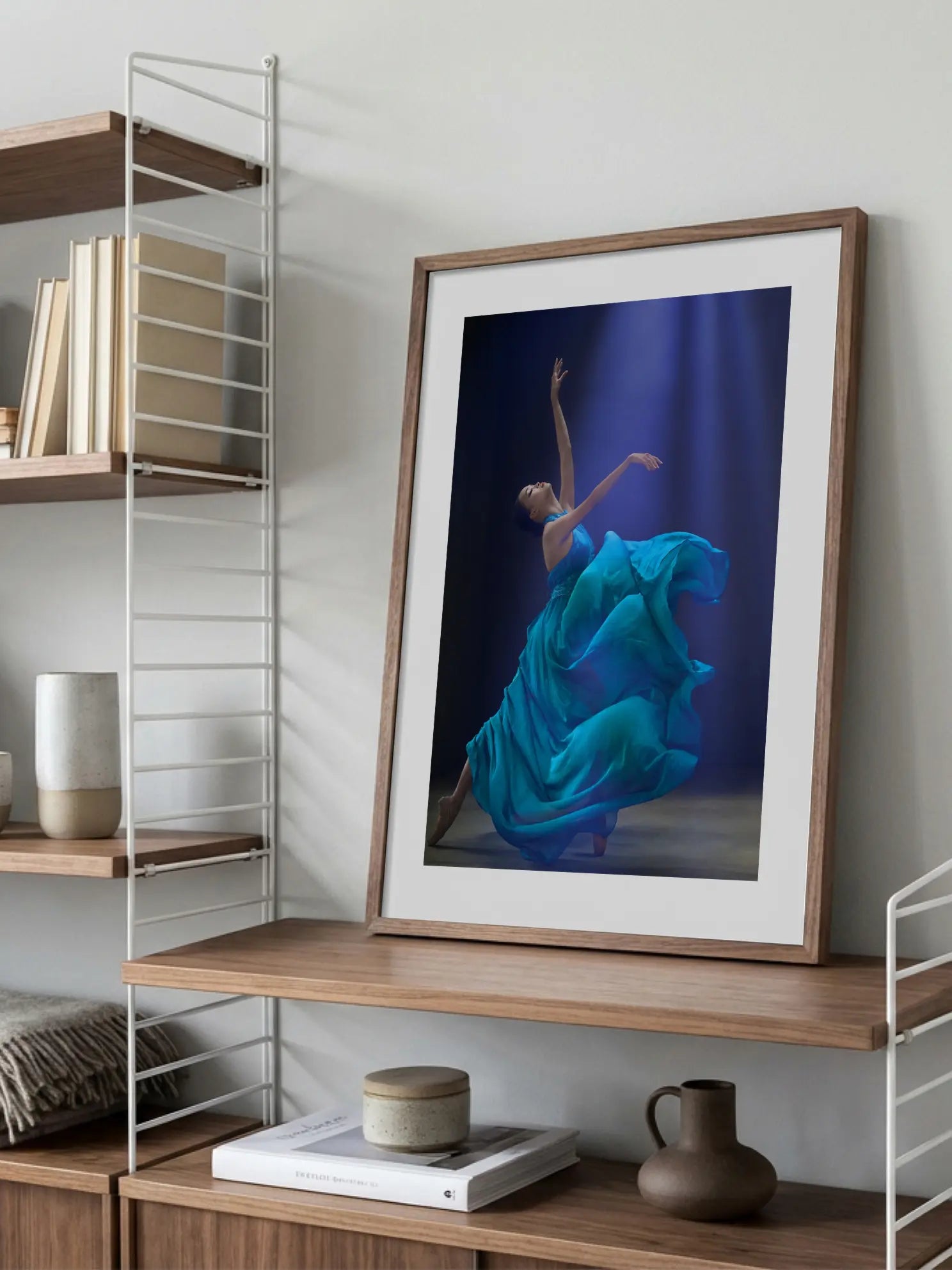 Blue Ballet Dress Poster