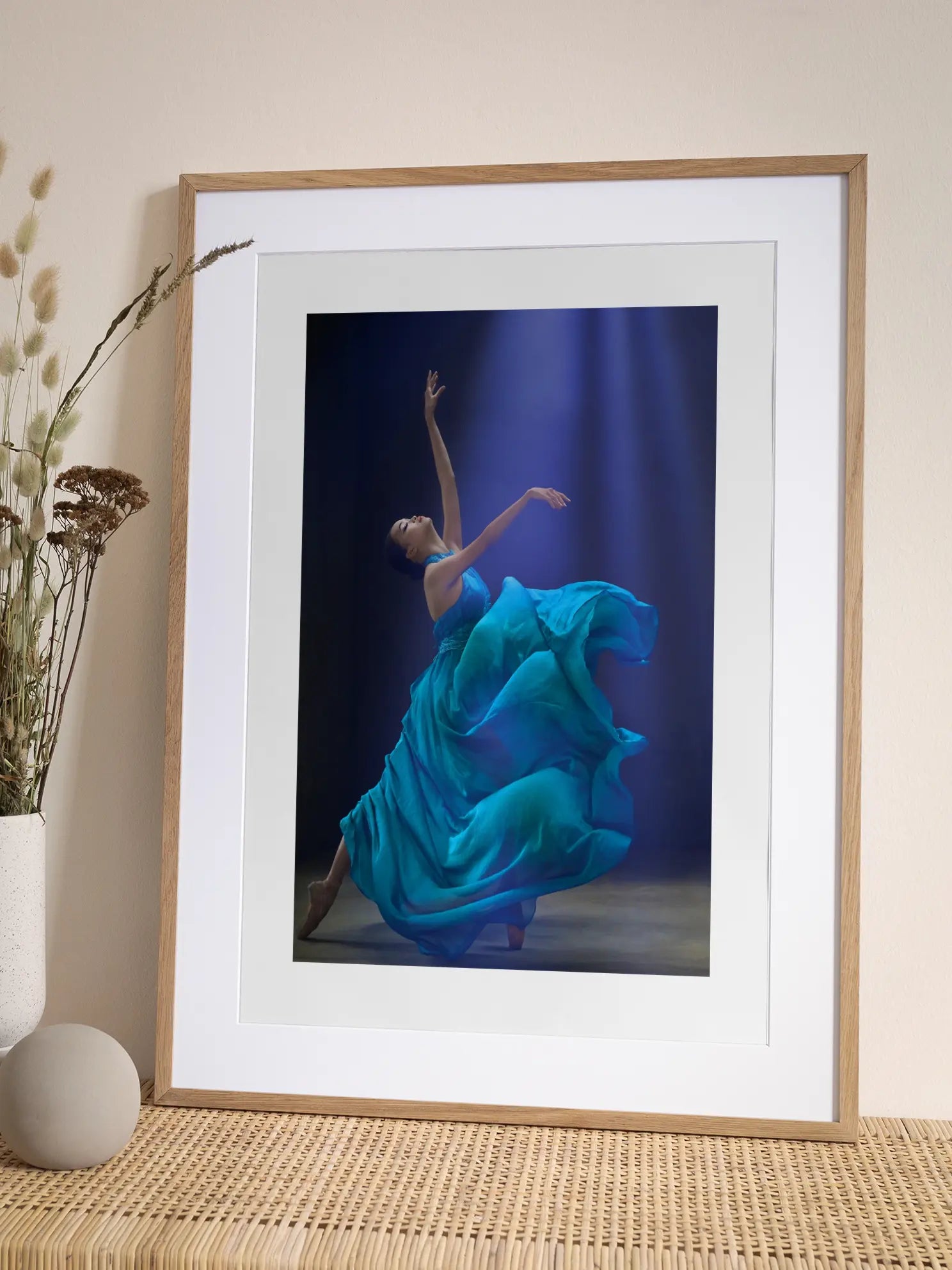Blue Ballet Dress Poster
