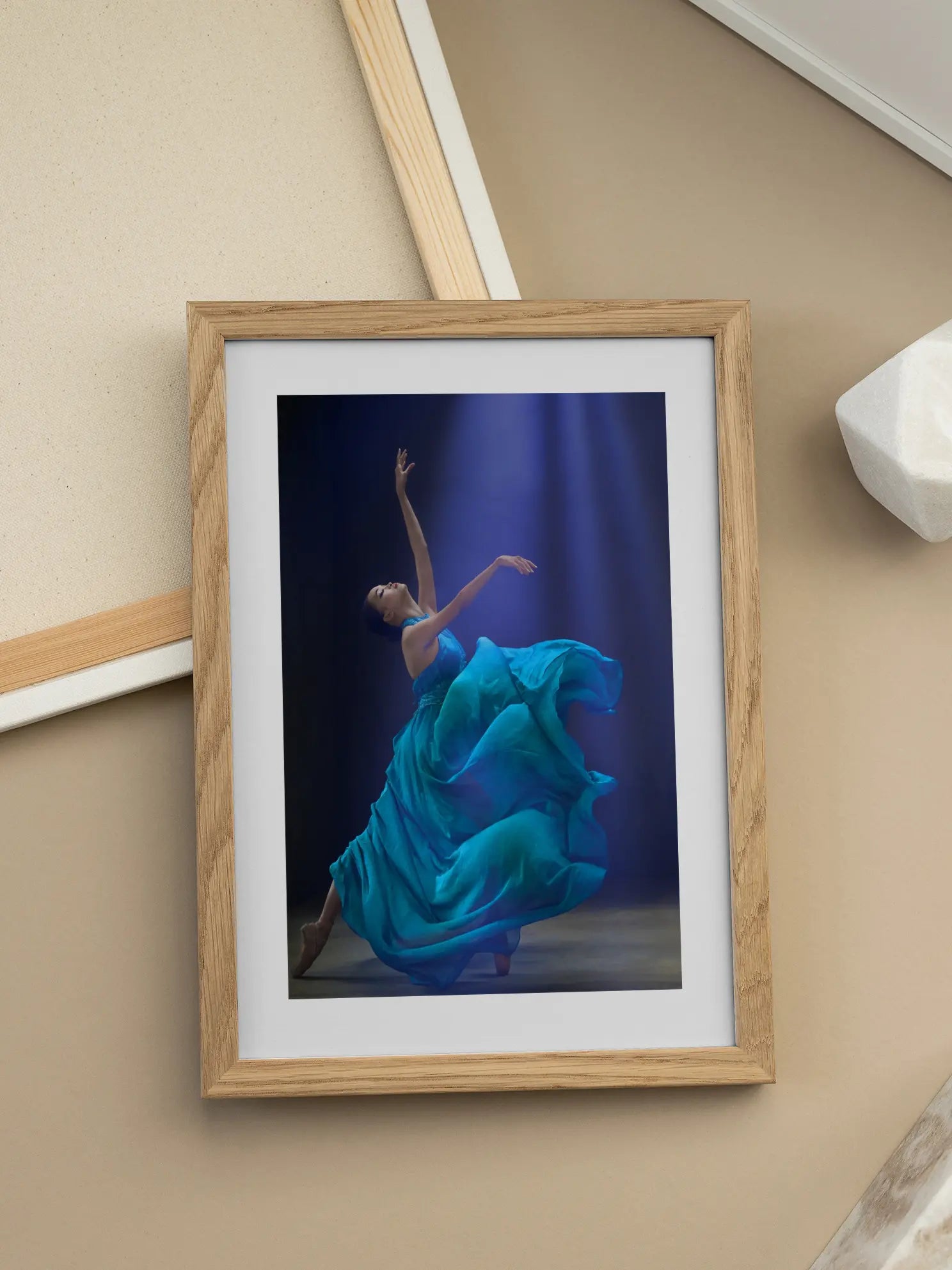 Blue Ballet Dress Poster