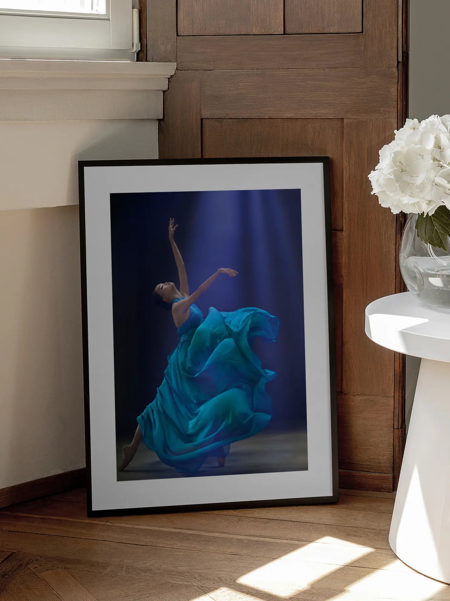 Blue Ballet Dress Poster