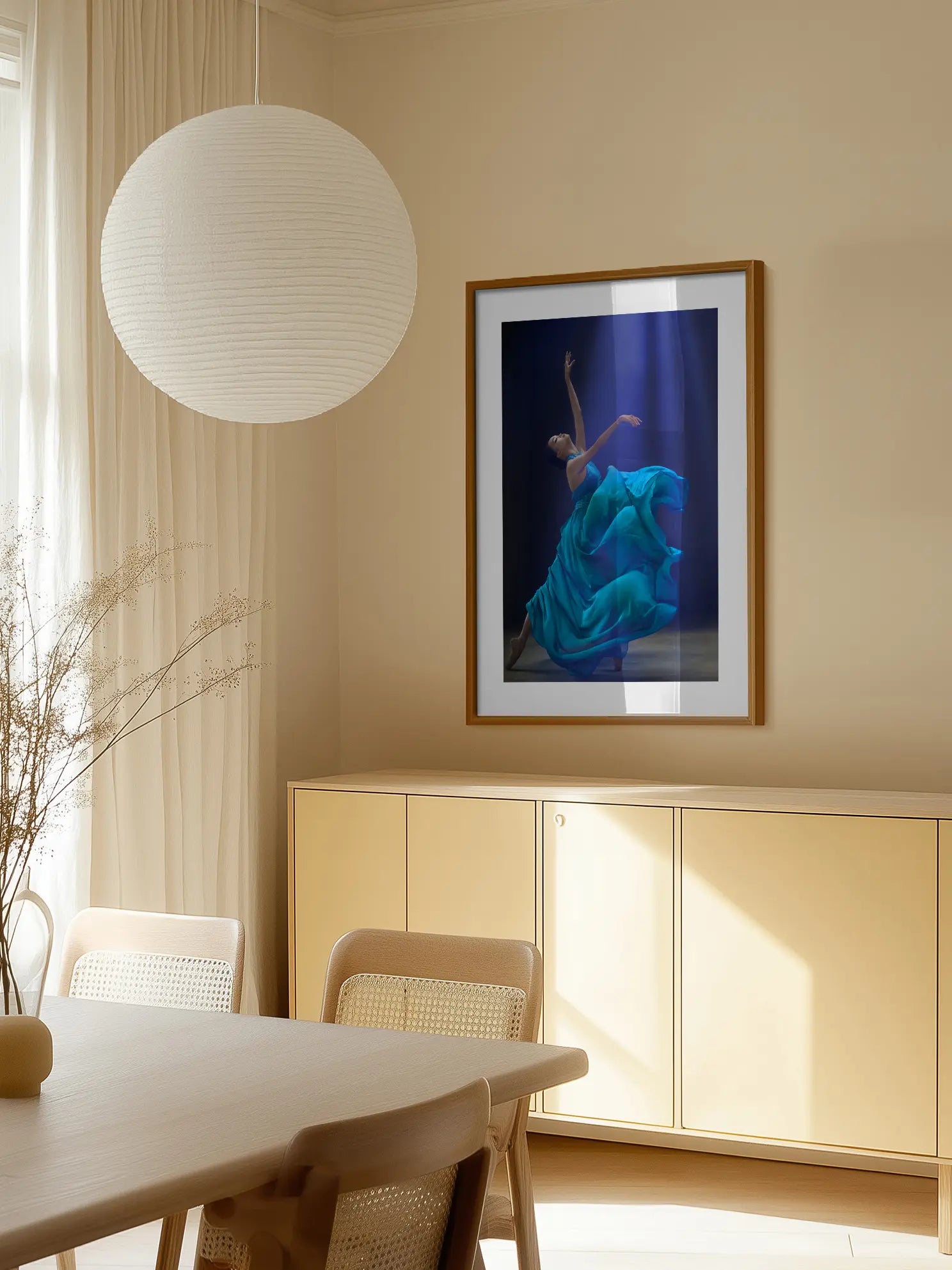 Blue Ballet Dress Poster