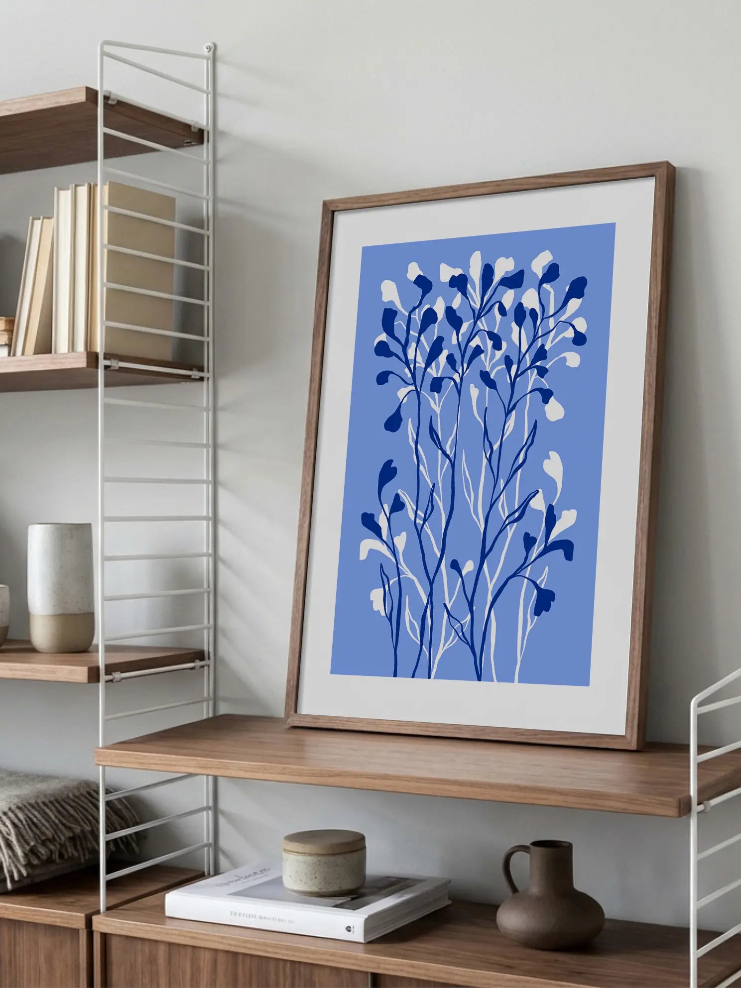 Blue Botanical 3 Poster