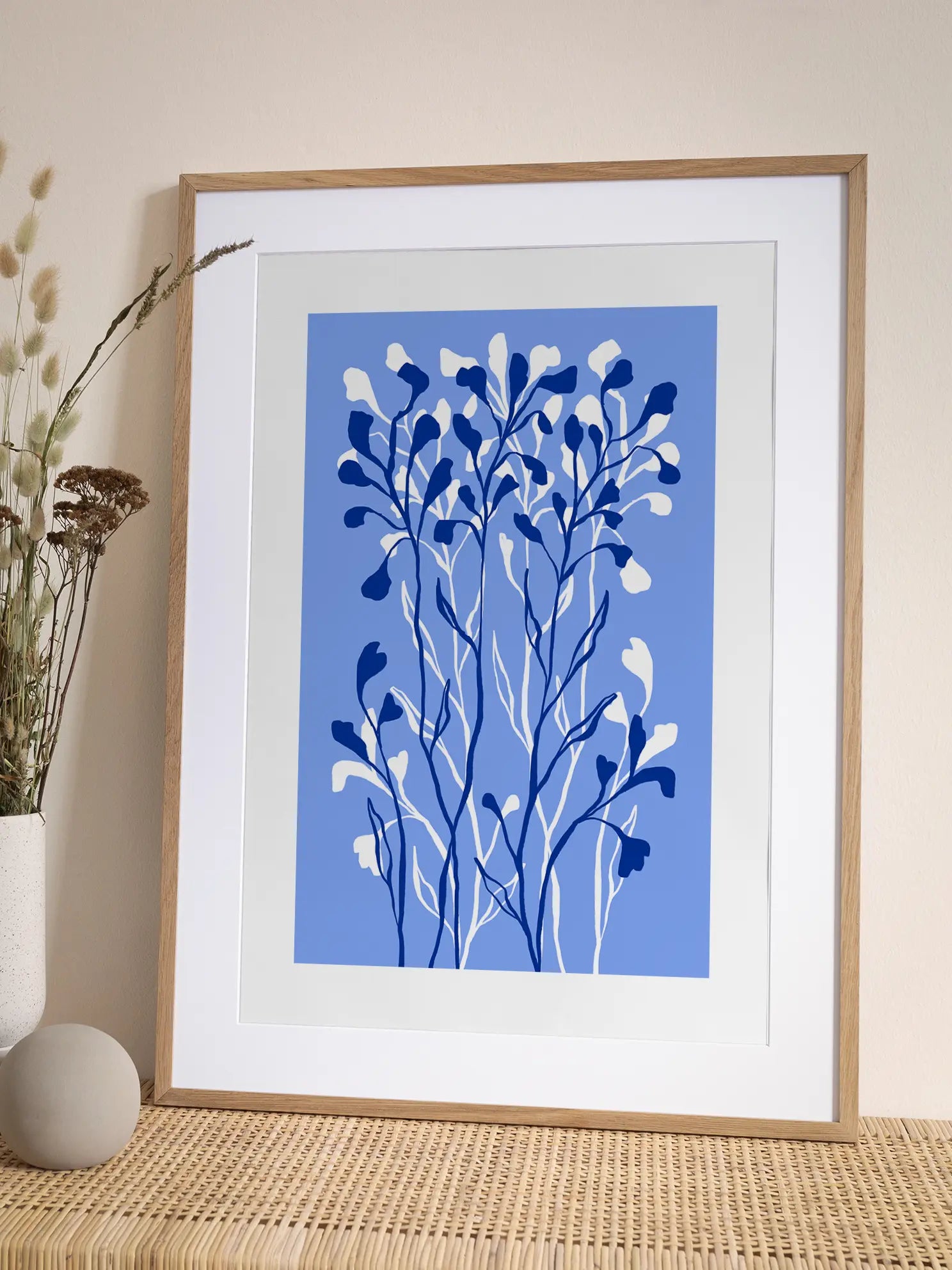Blue Botanical 3 Poster