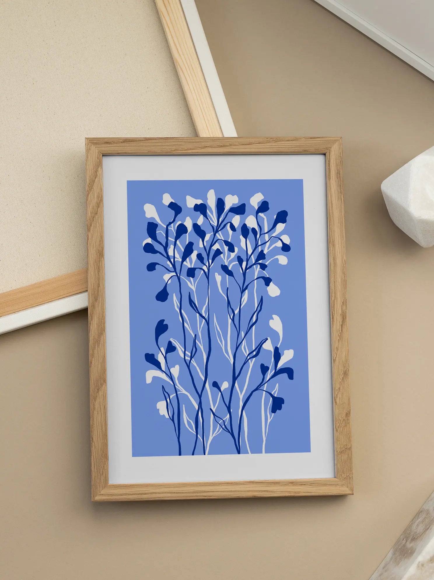 Blue Botanical 3 Poster