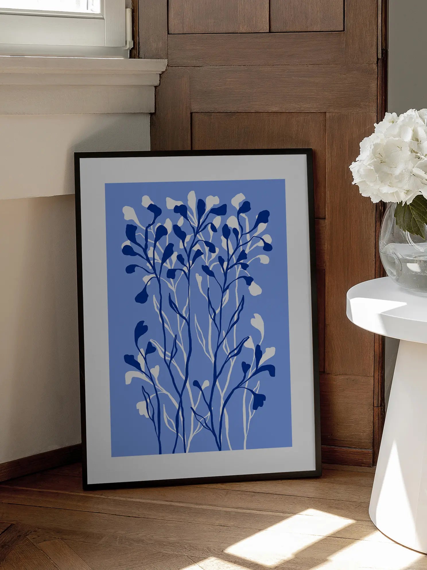Blue Botanical 3 Poster