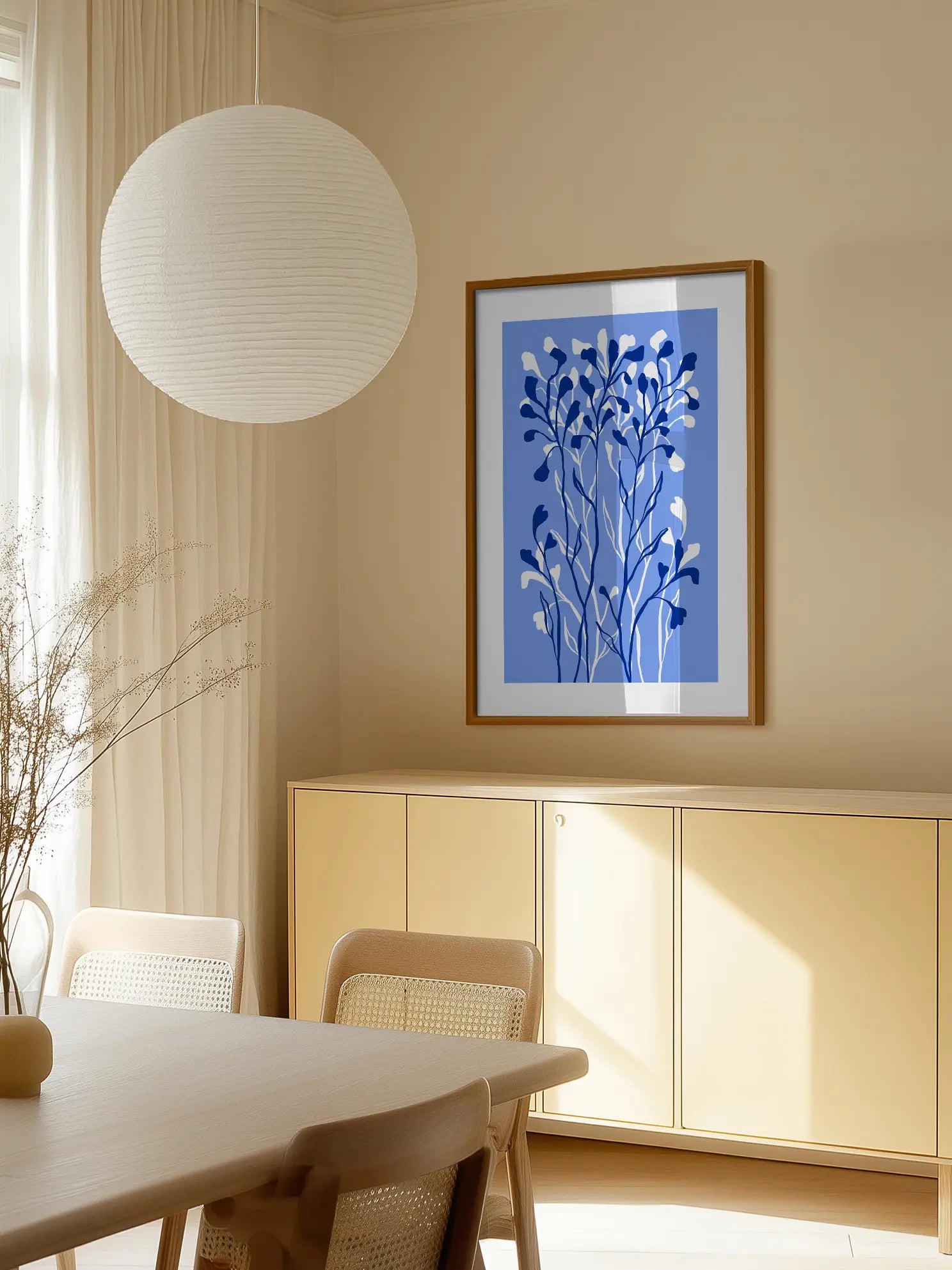 Blue Botanical 3 Poster