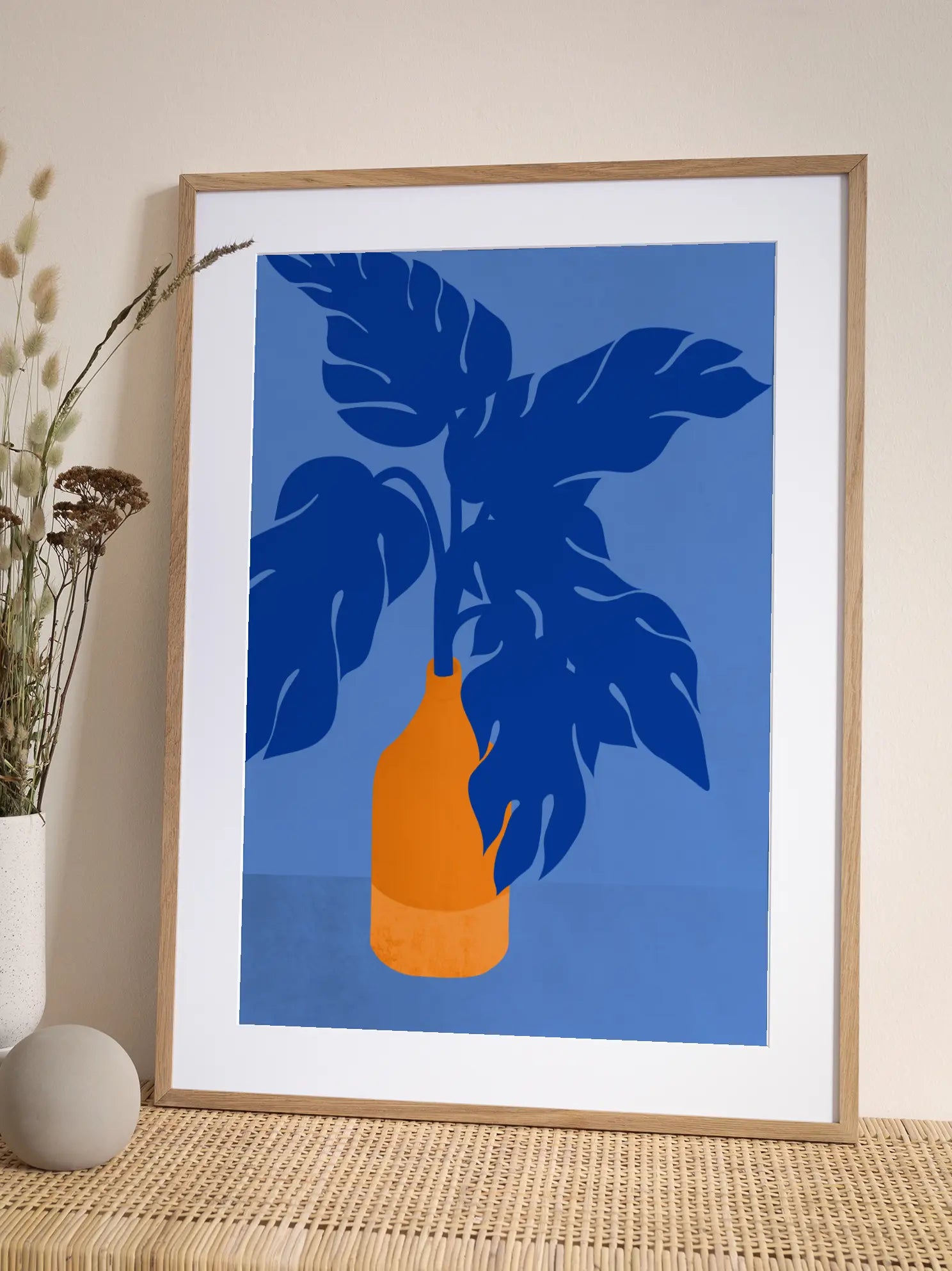 Blue Botanical Poster