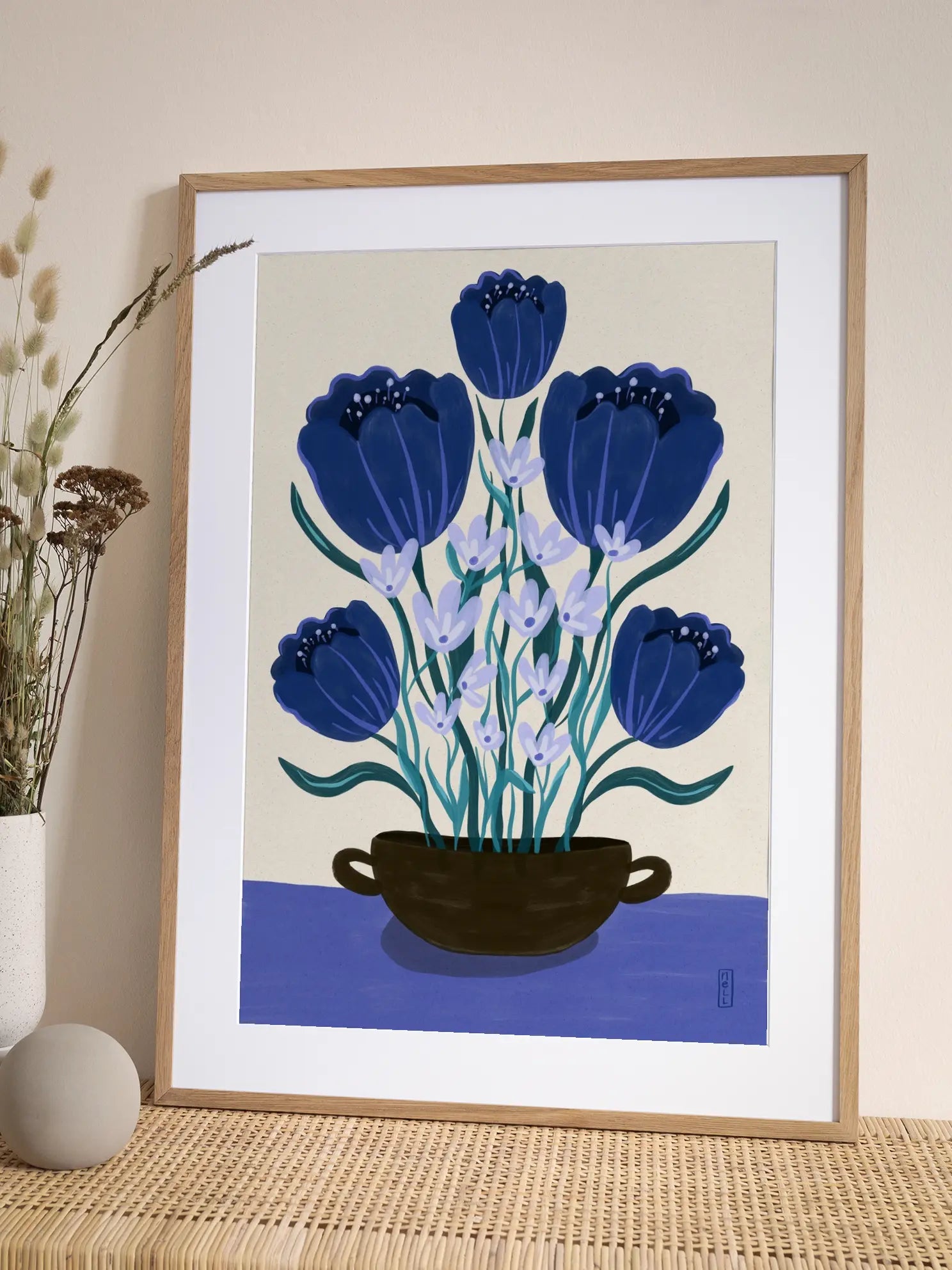 Blue Bouquet Poster