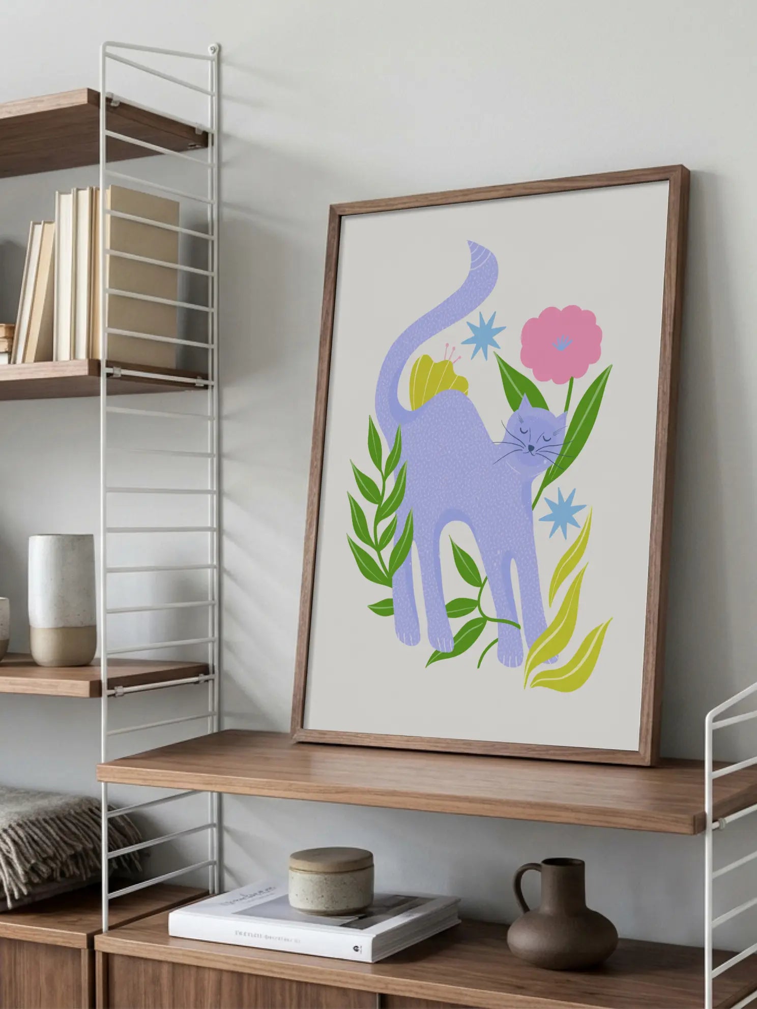 Blue Cat Poster