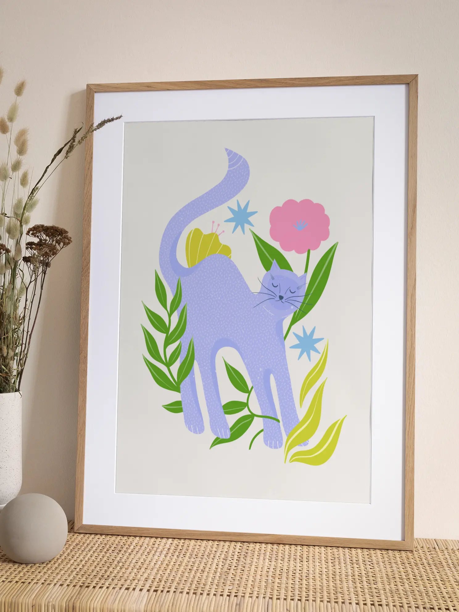 Blue Cat Poster