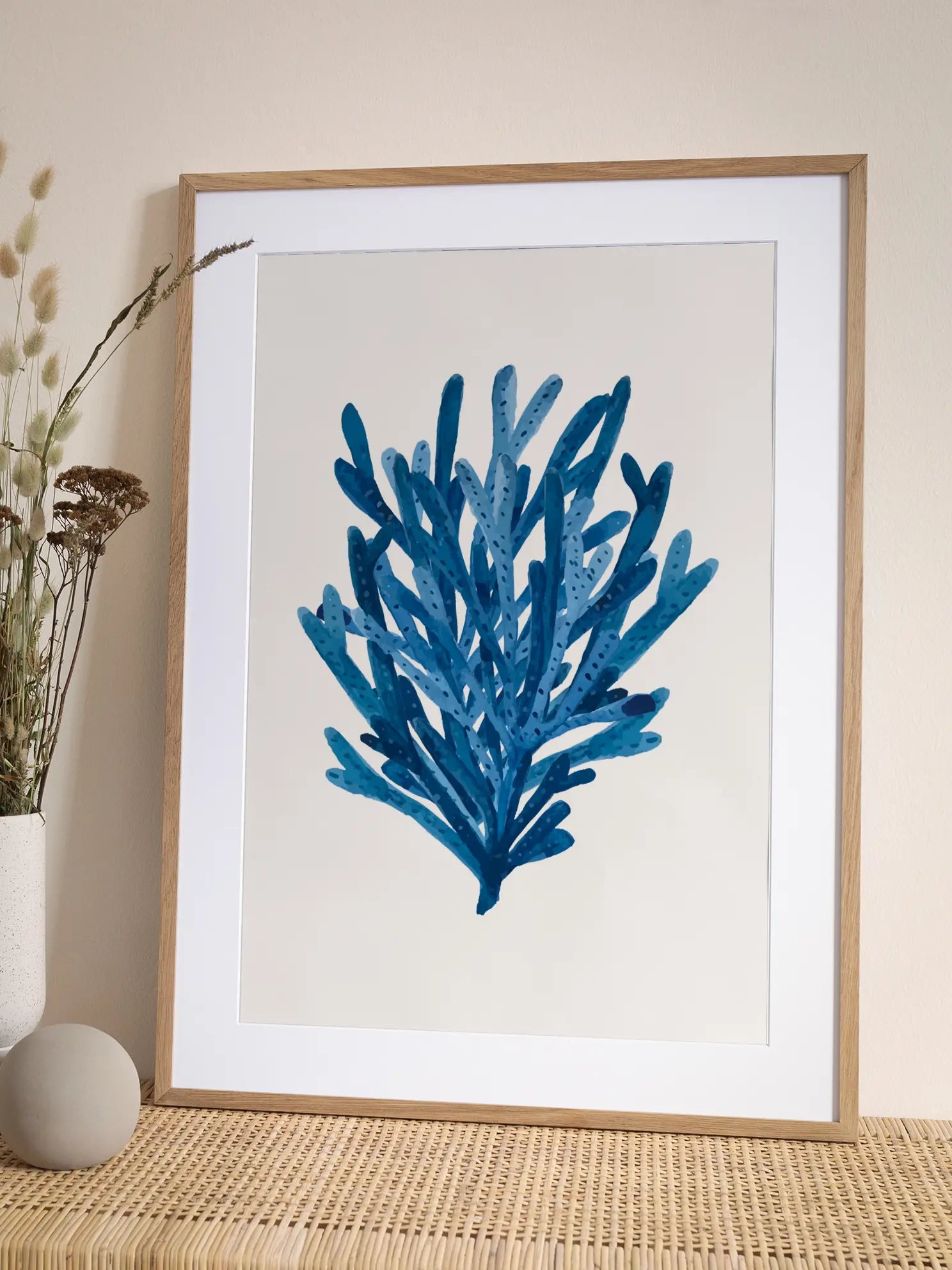 Blue Coral Bush Poster