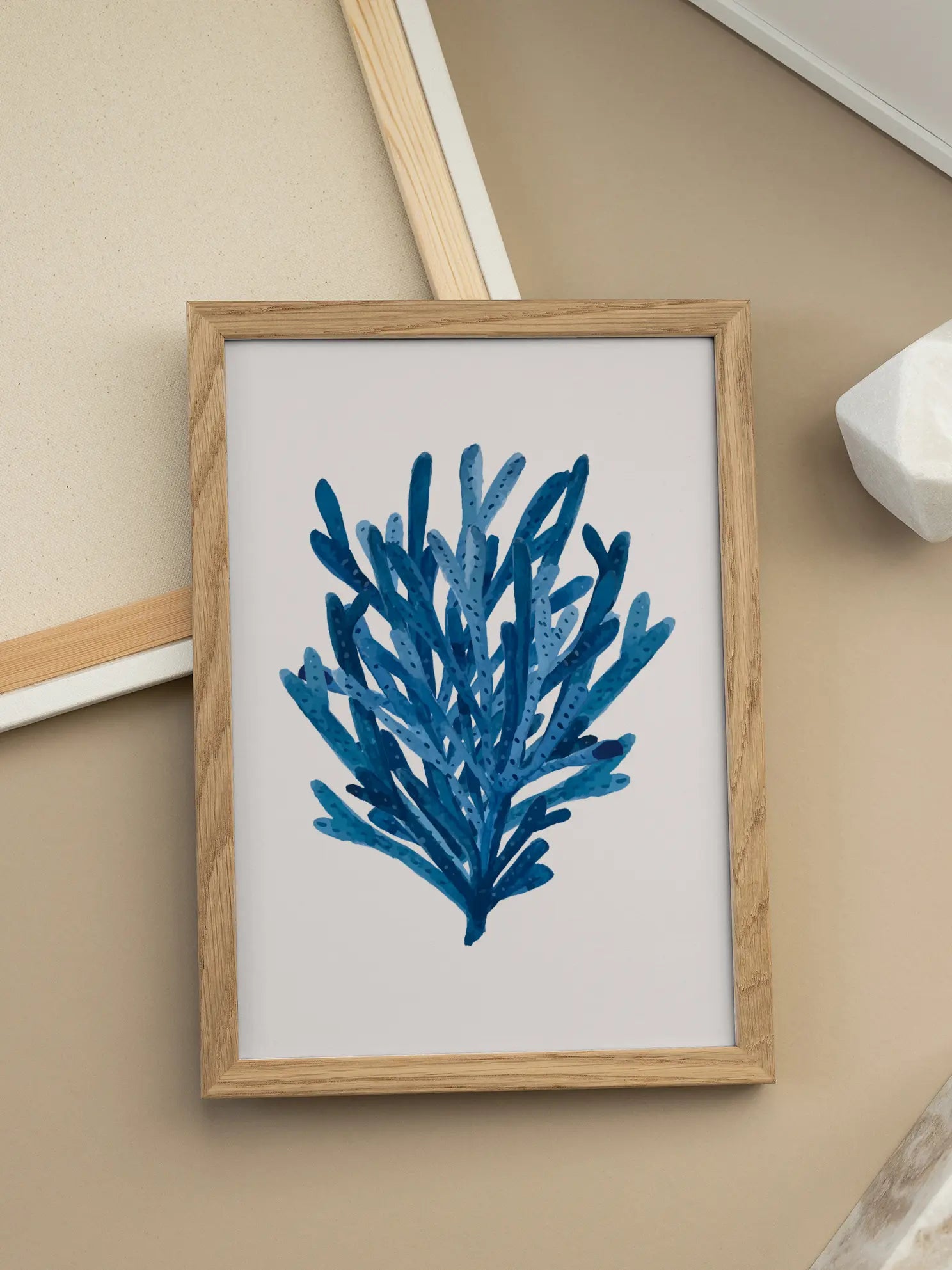 Blue Coral Bush Poster