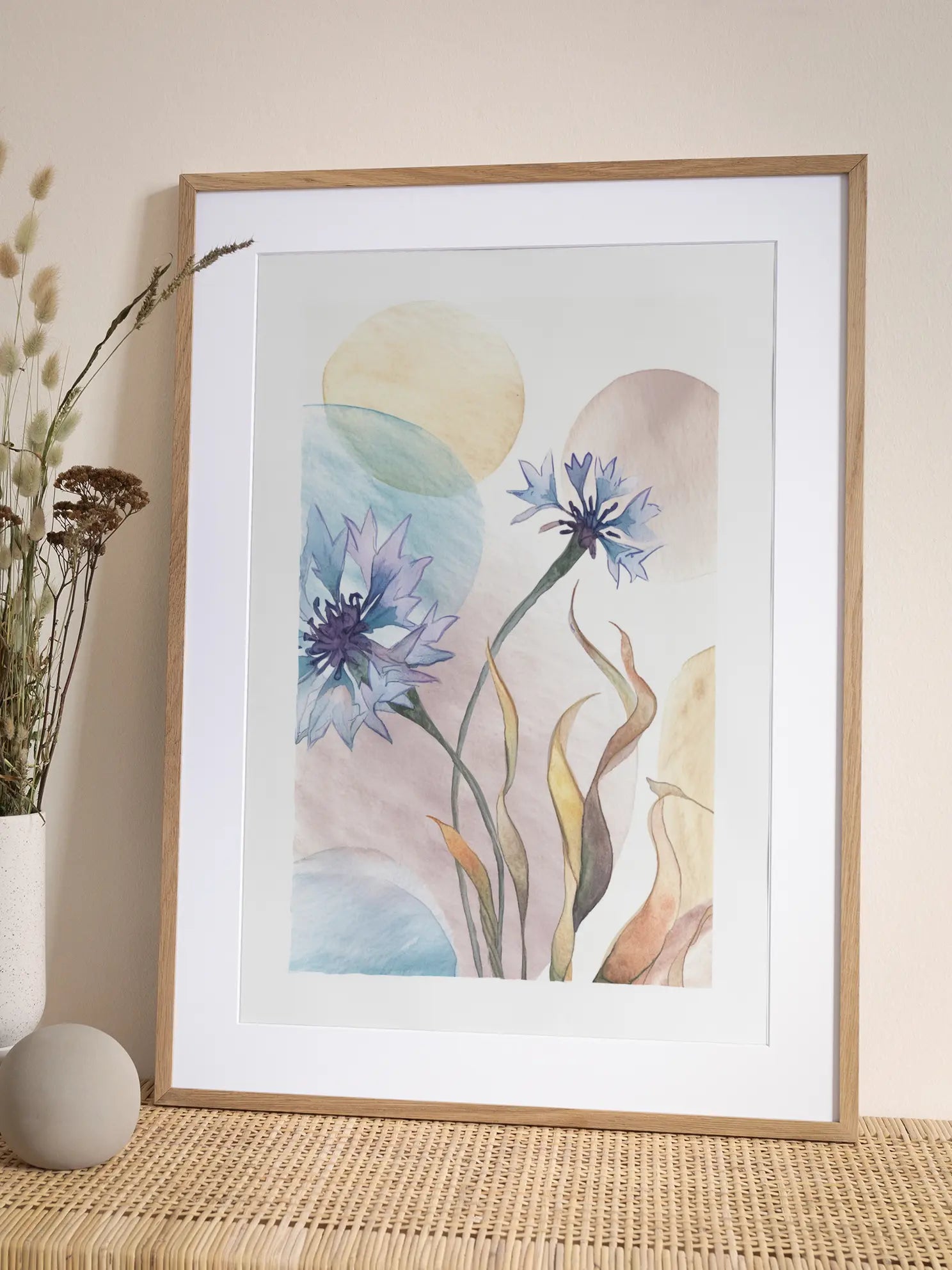 Blue Cornflowers Poster