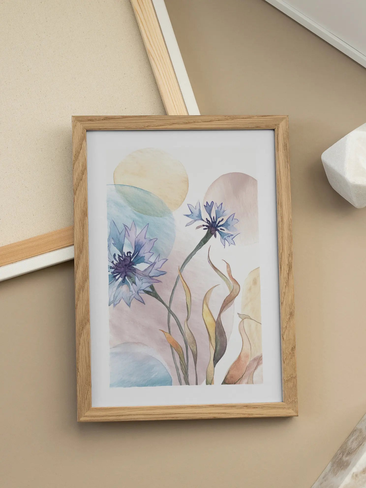 Blue Cornflowers Poster