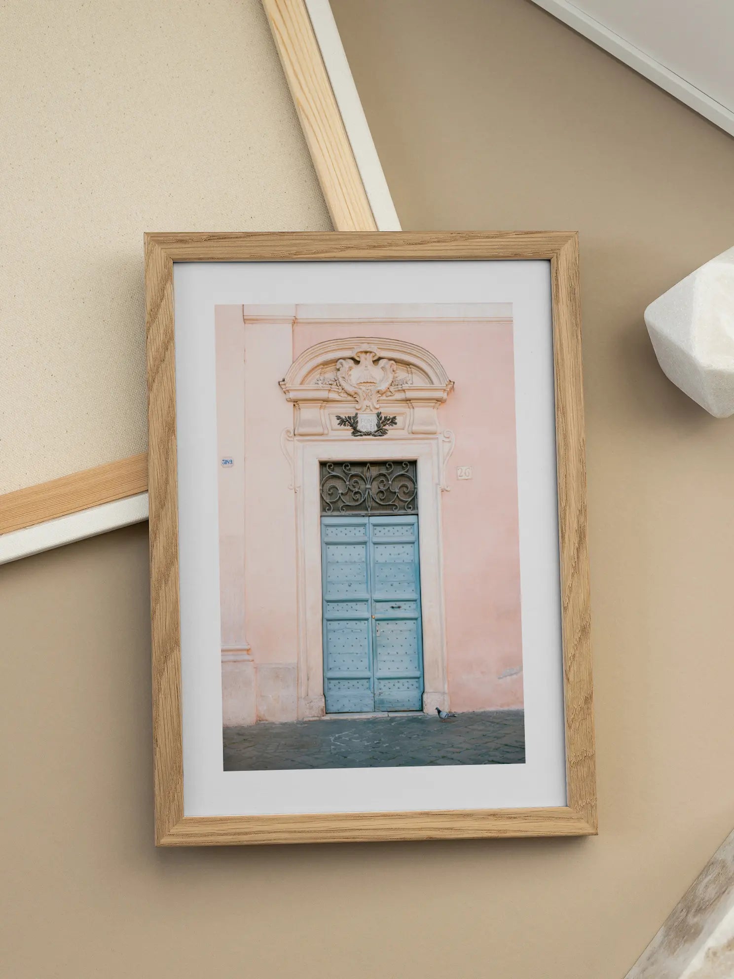Blue Door in Rome Poster