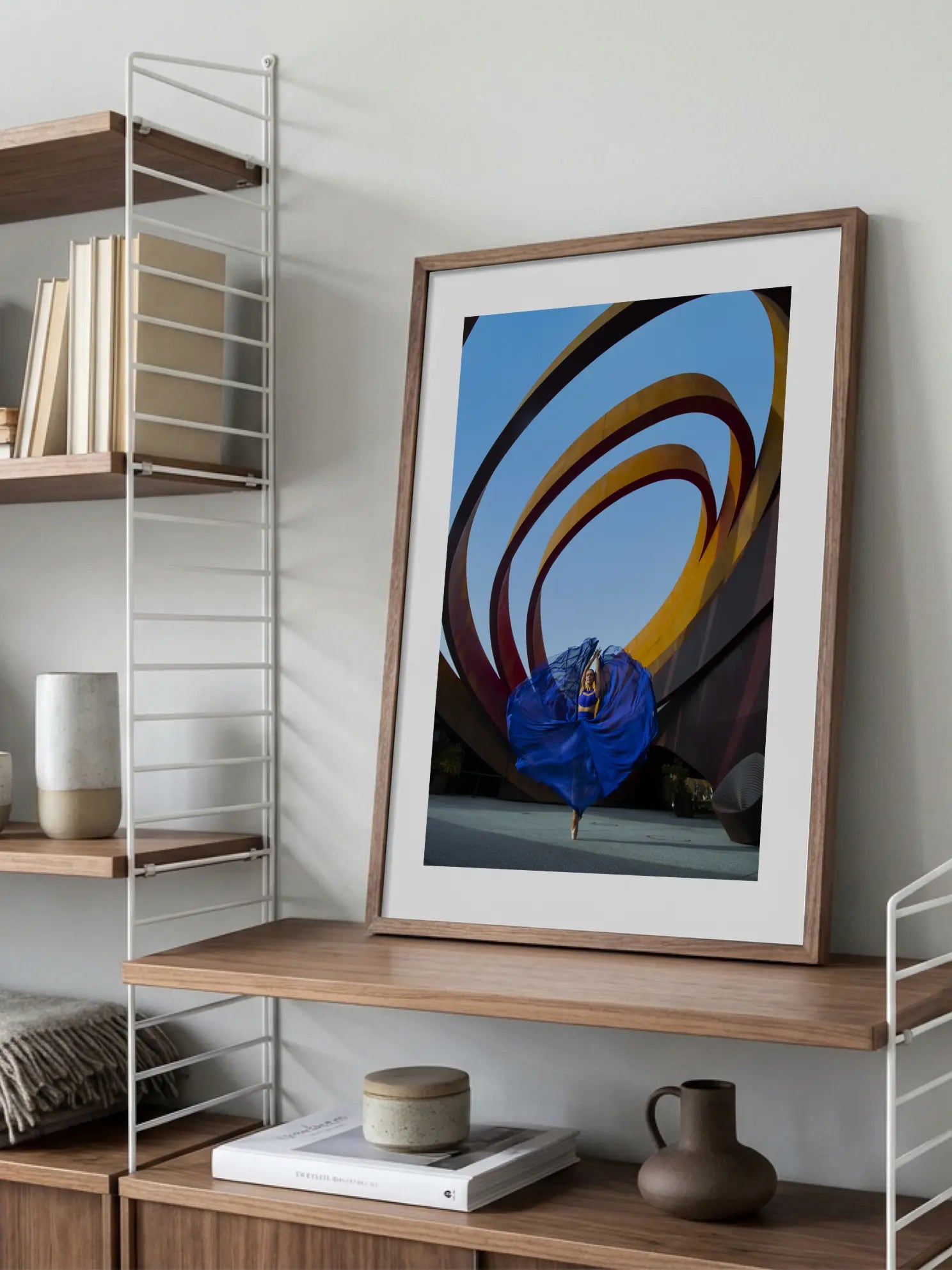 Blue Dress Ballerina Poster