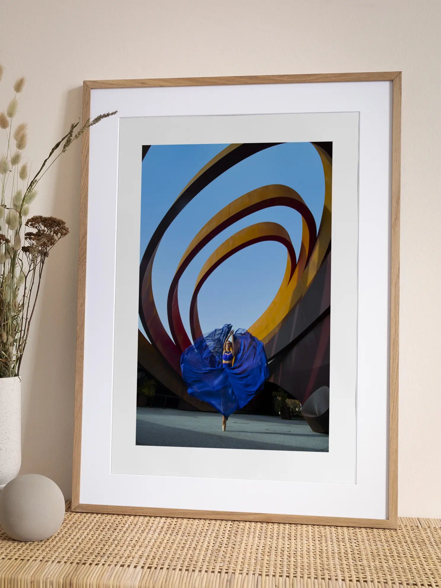 Blue Dress Ballerina Poster