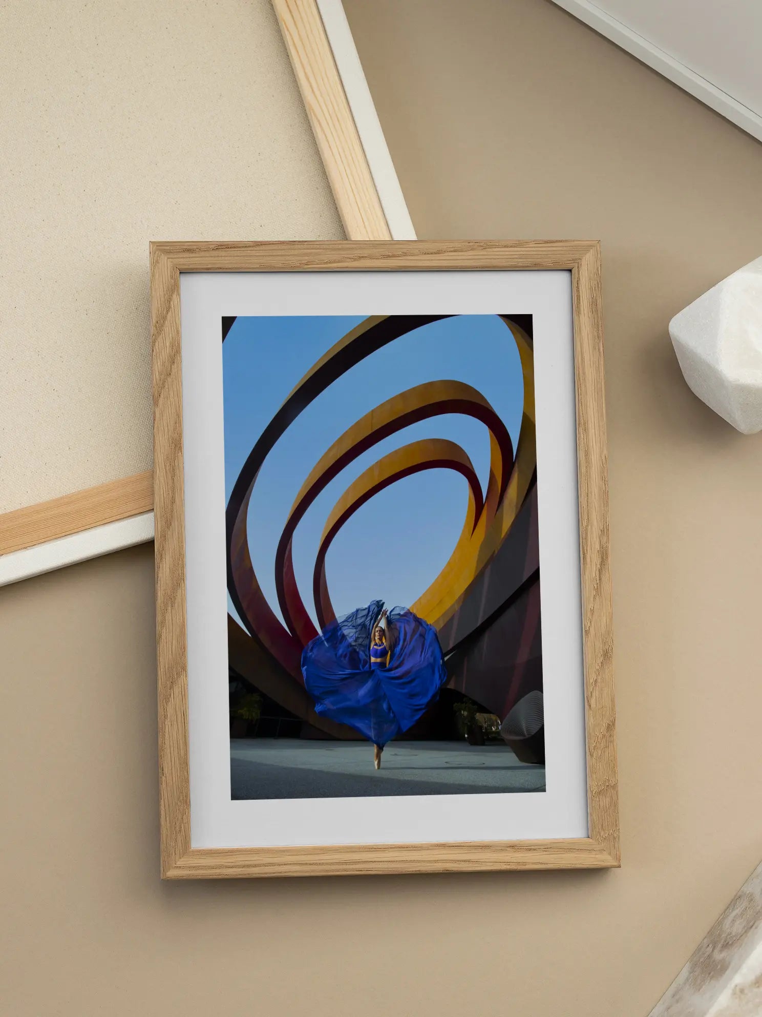 Blue Dress Ballerina Poster
