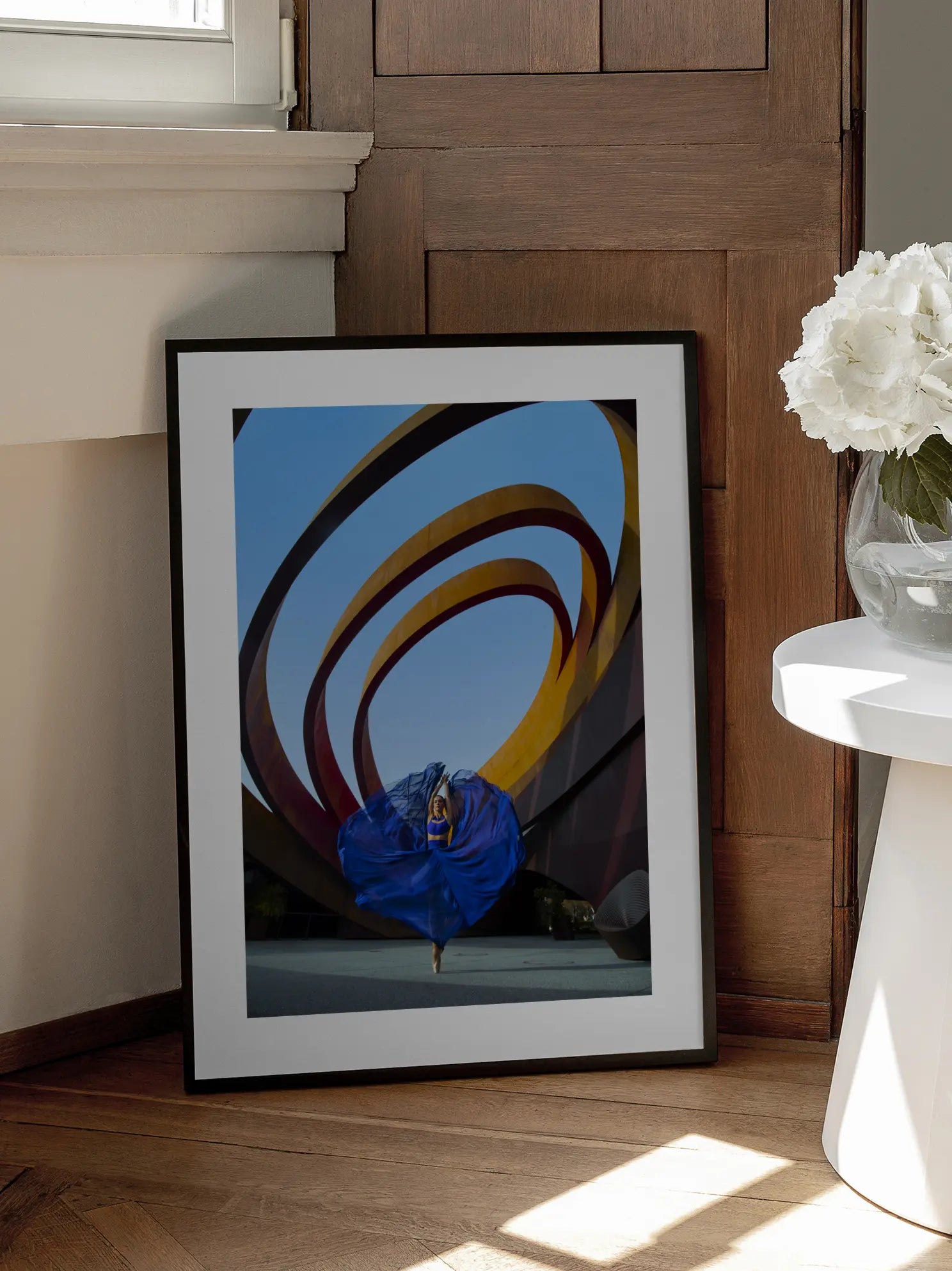 Blue Dress Ballerina Poster