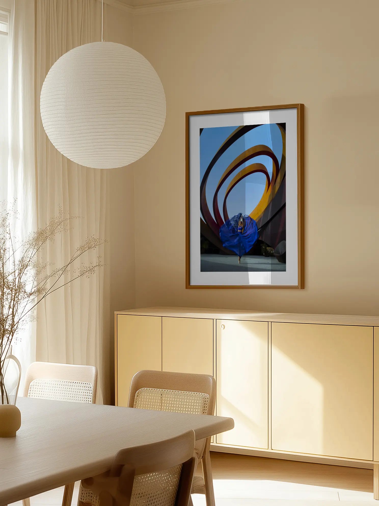 Blue Dress Ballerina Poster