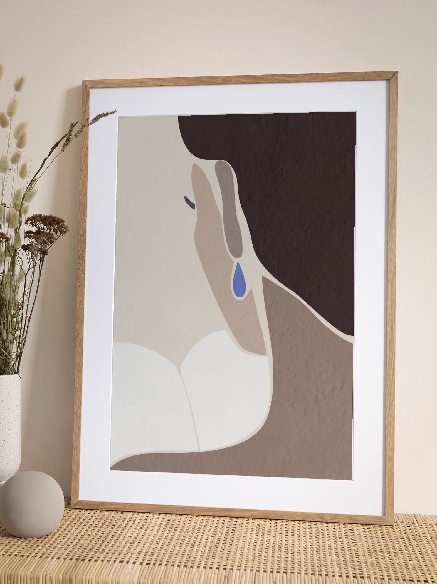 Blue Earring Poster