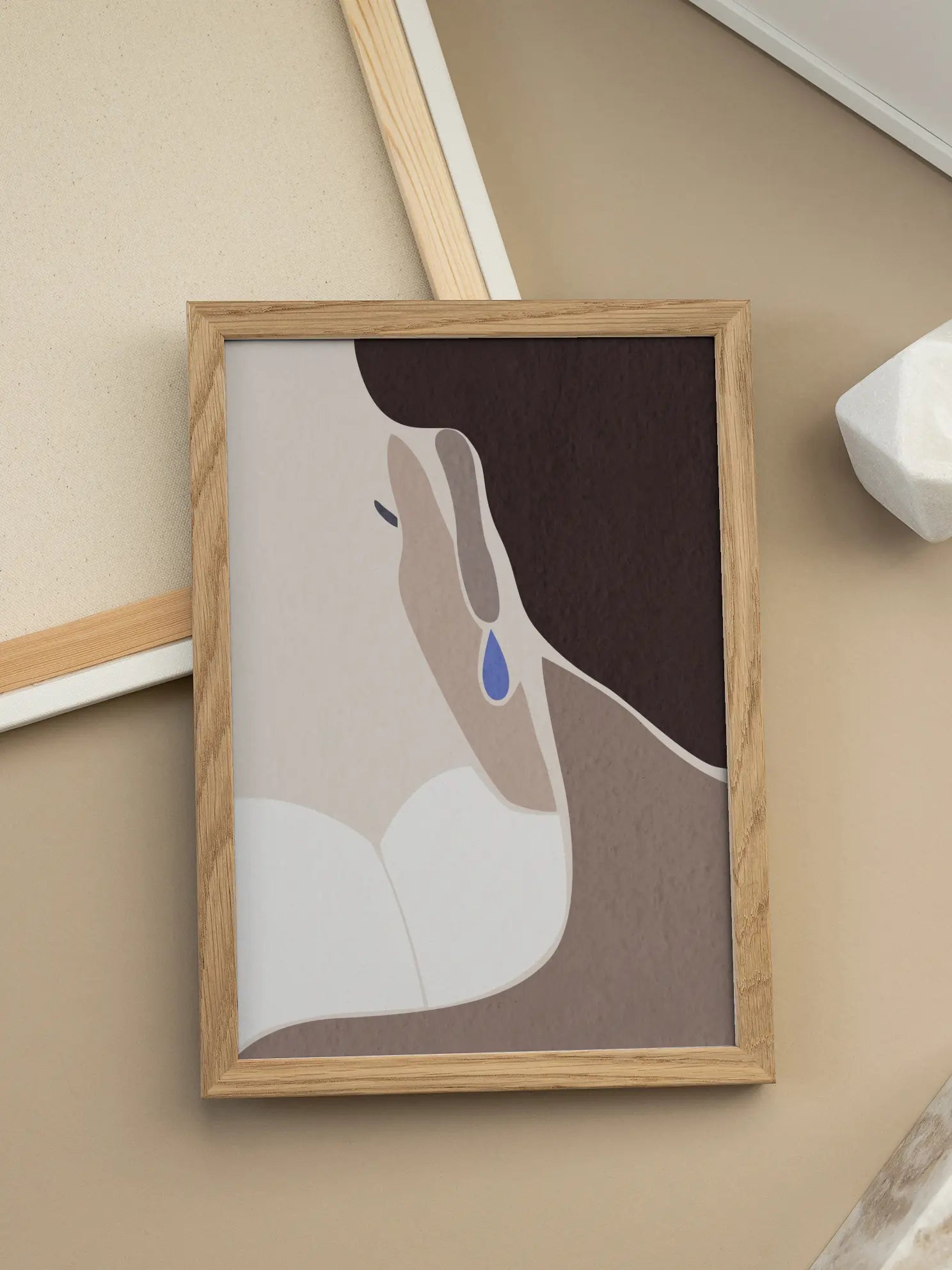 Blue Earring Poster