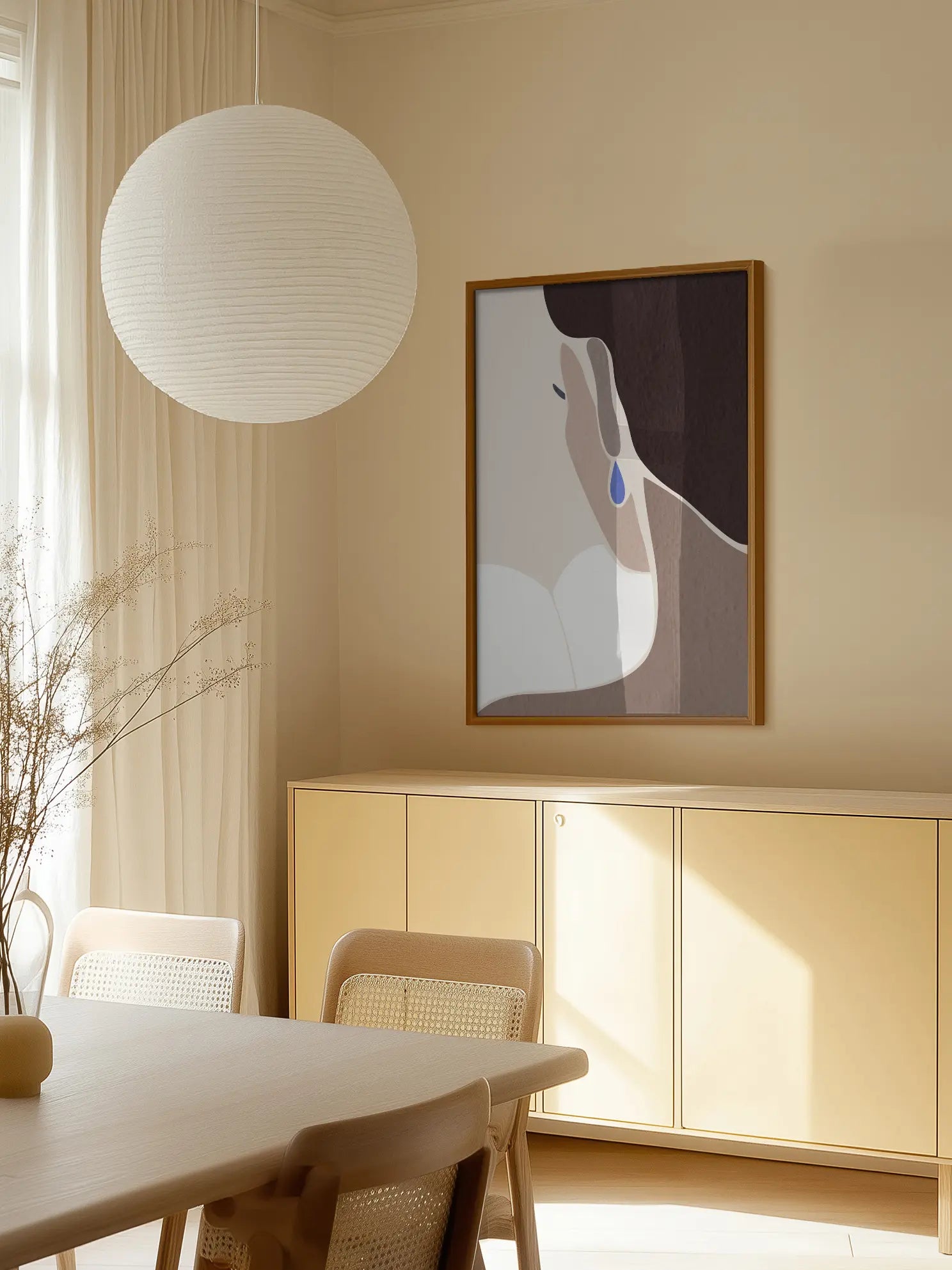Blue Earring Poster