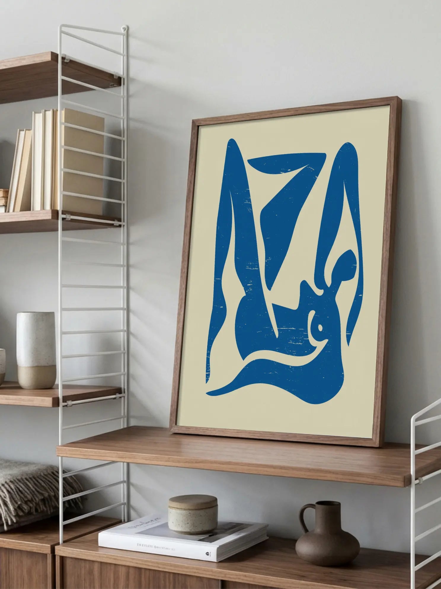 Blue Figure Poster