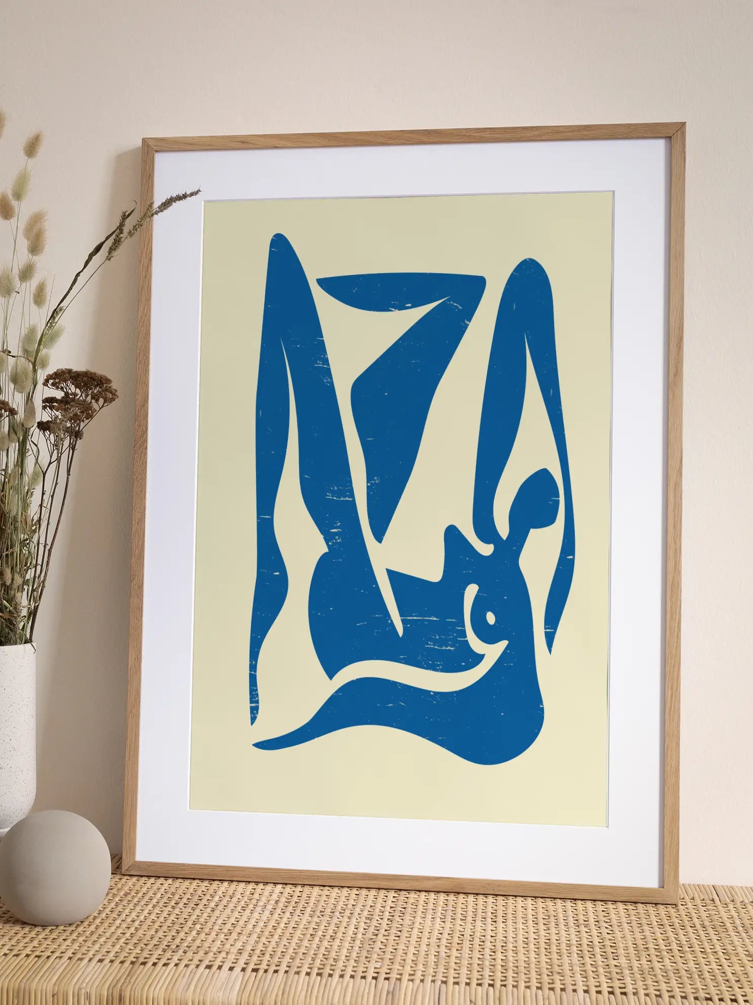 Blue Figure Poster