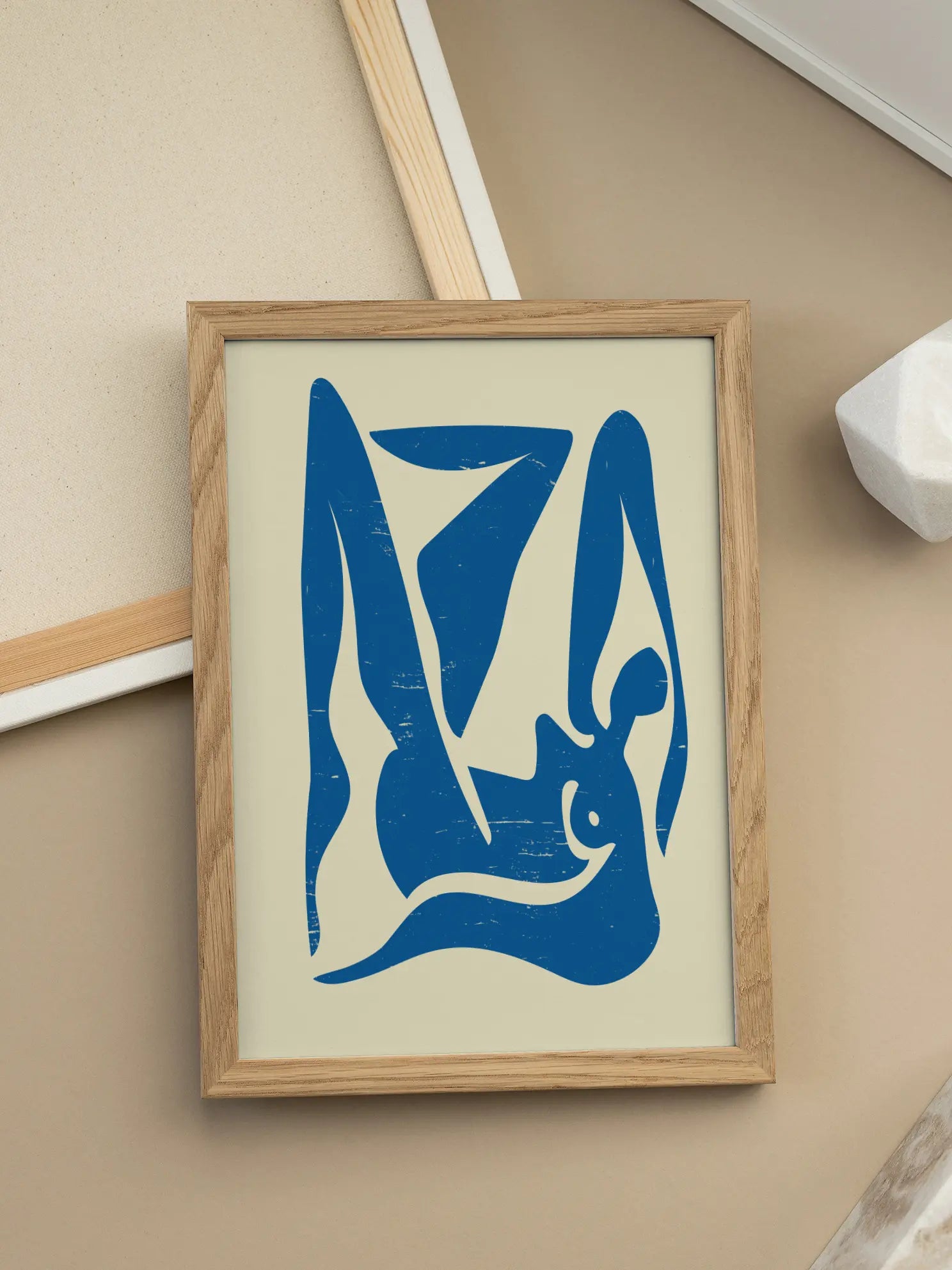 Blue Figure Poster