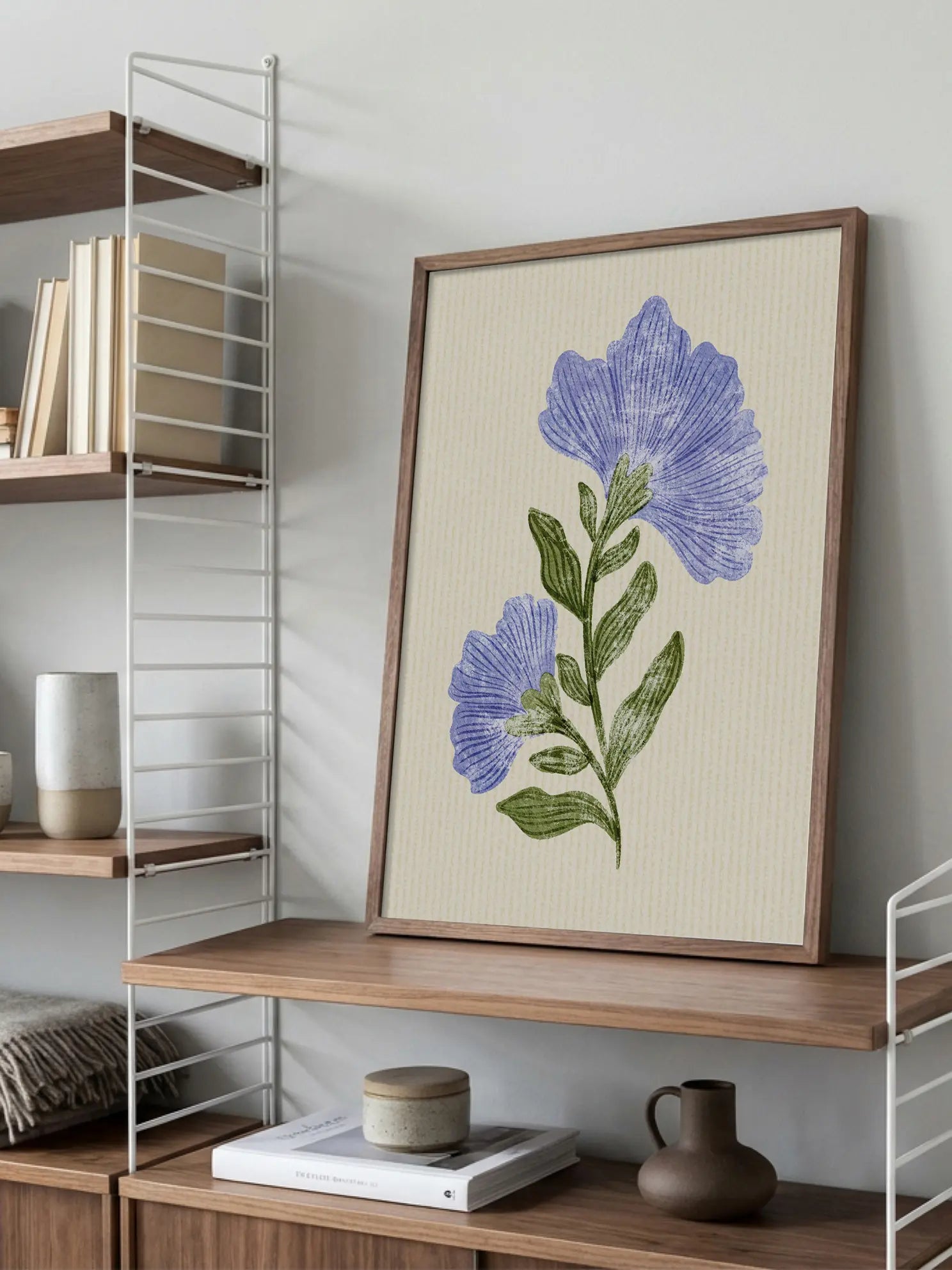 Blue Flowers Poster