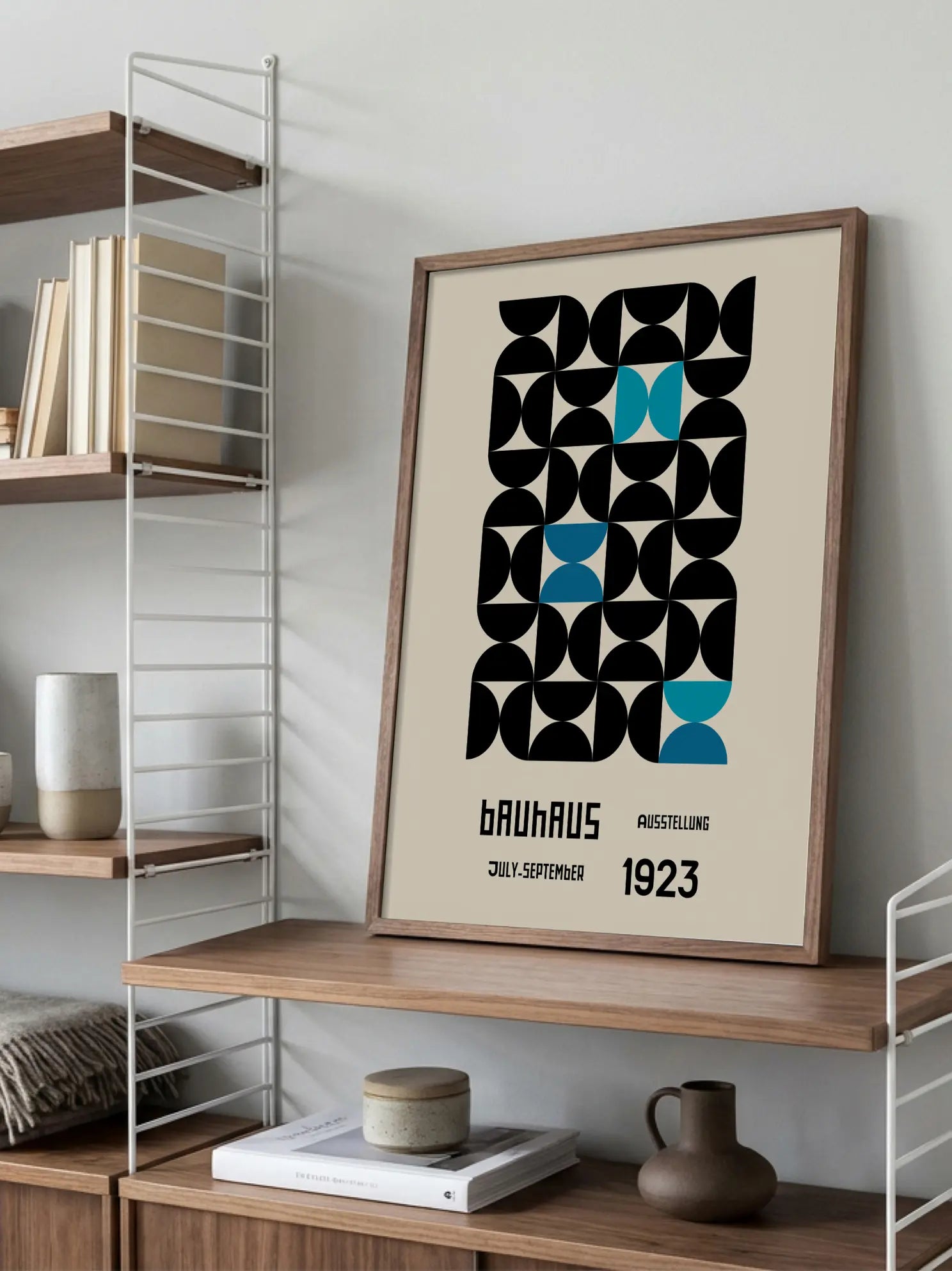 Blue Geometry — Bauhaus 1923 Poster