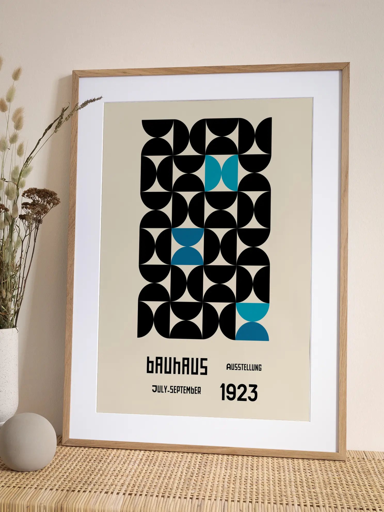 Blue Geometry — Bauhaus 1923 Poster