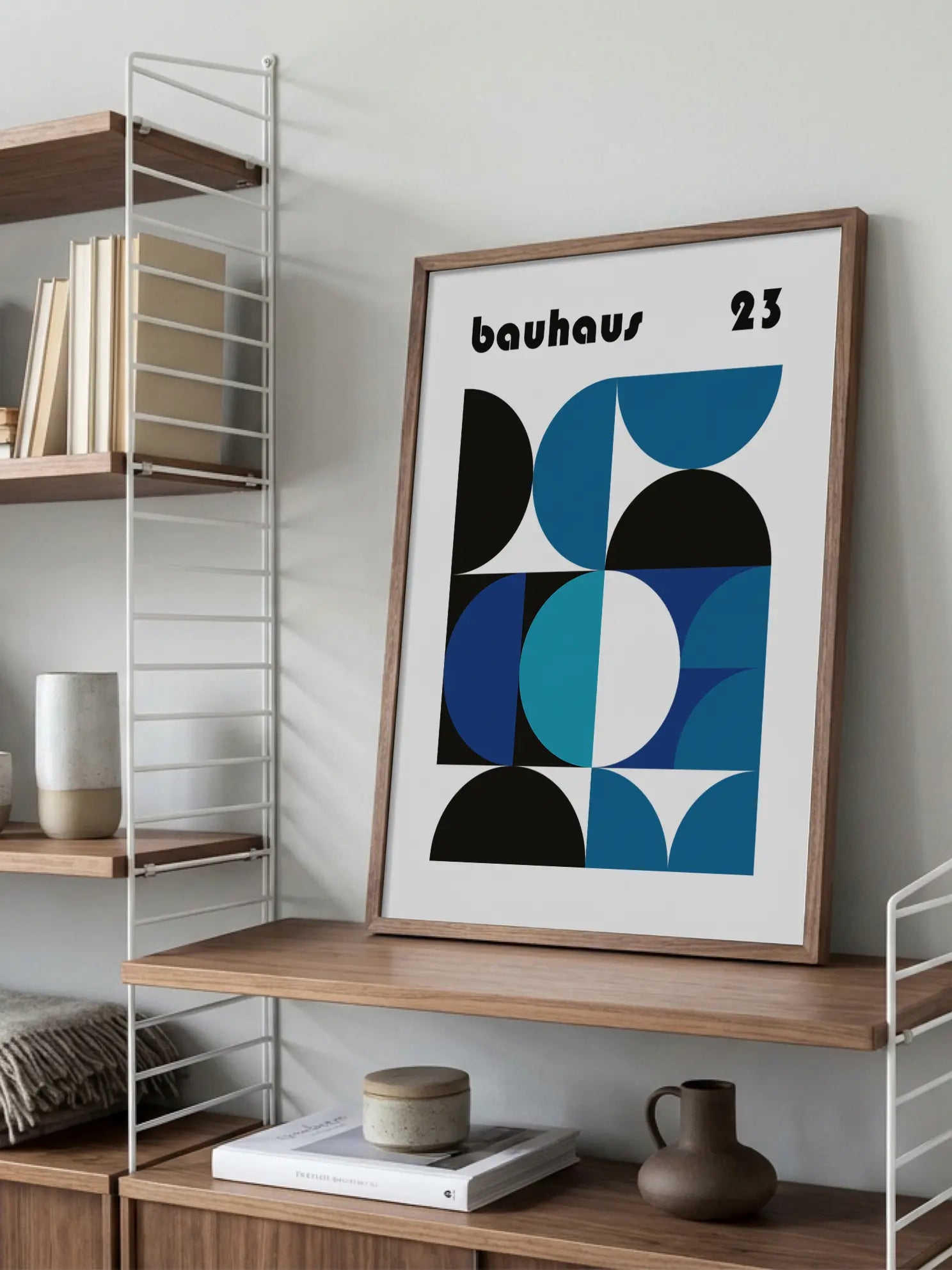 Blue Hemispheres — Bauhaus 1923 Poster