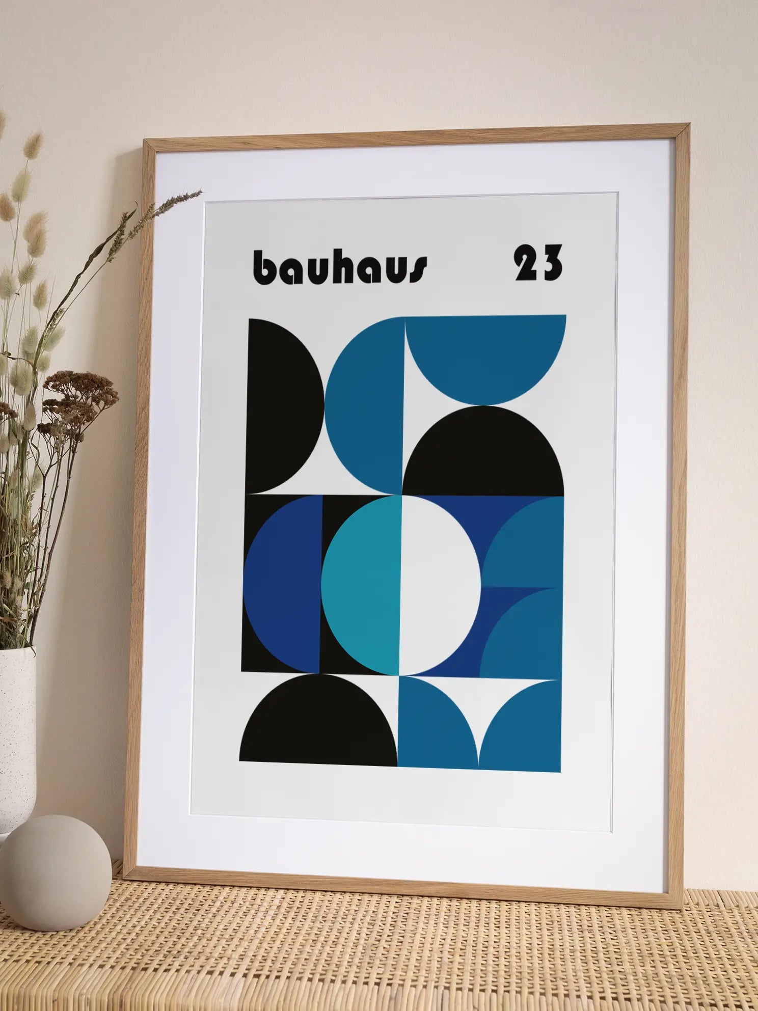 Blue Hemispheres — Bauhaus 1923 Poster